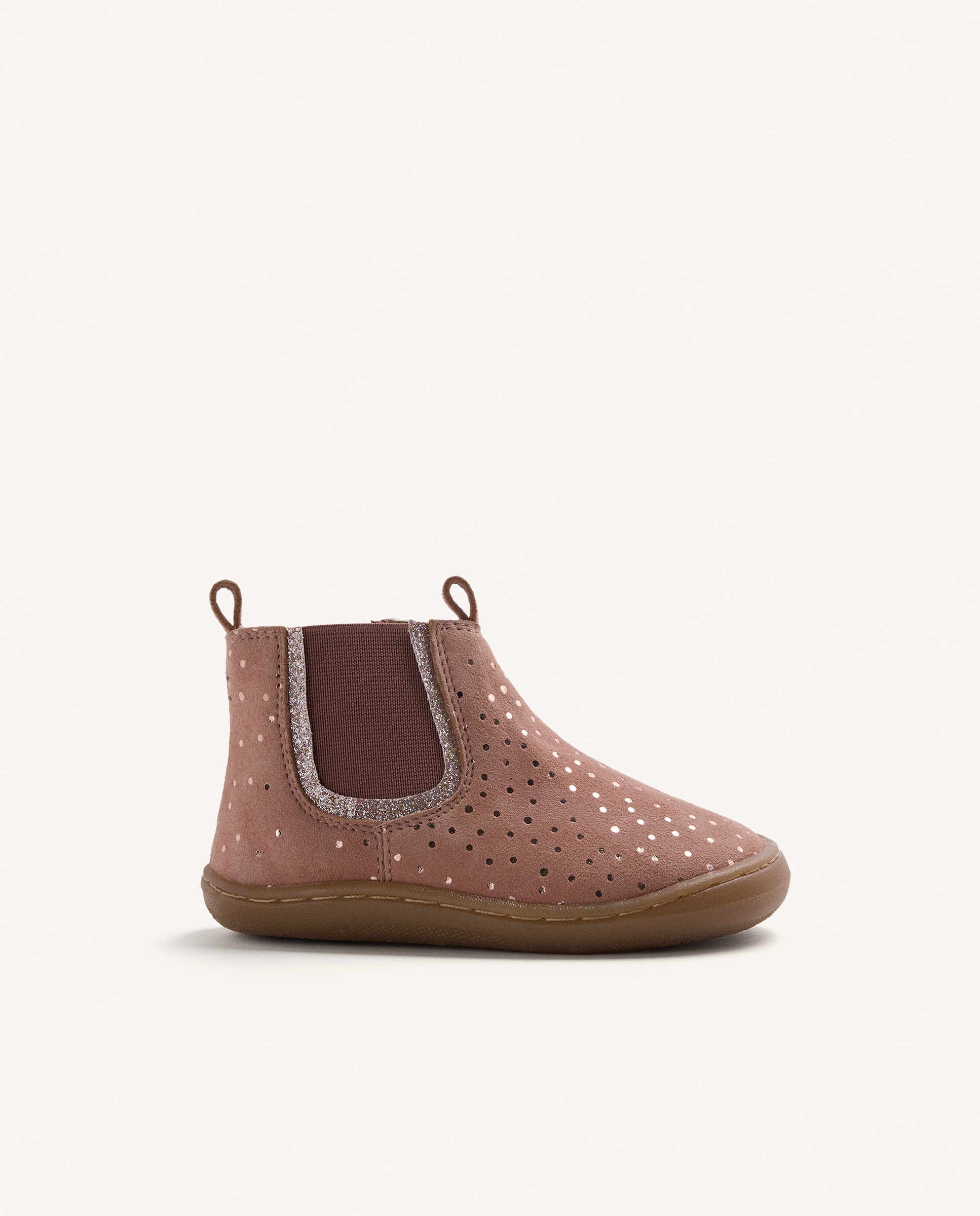Imagem 0 de Botins para Bebé de Pele com Lateral Elástico Barefoot