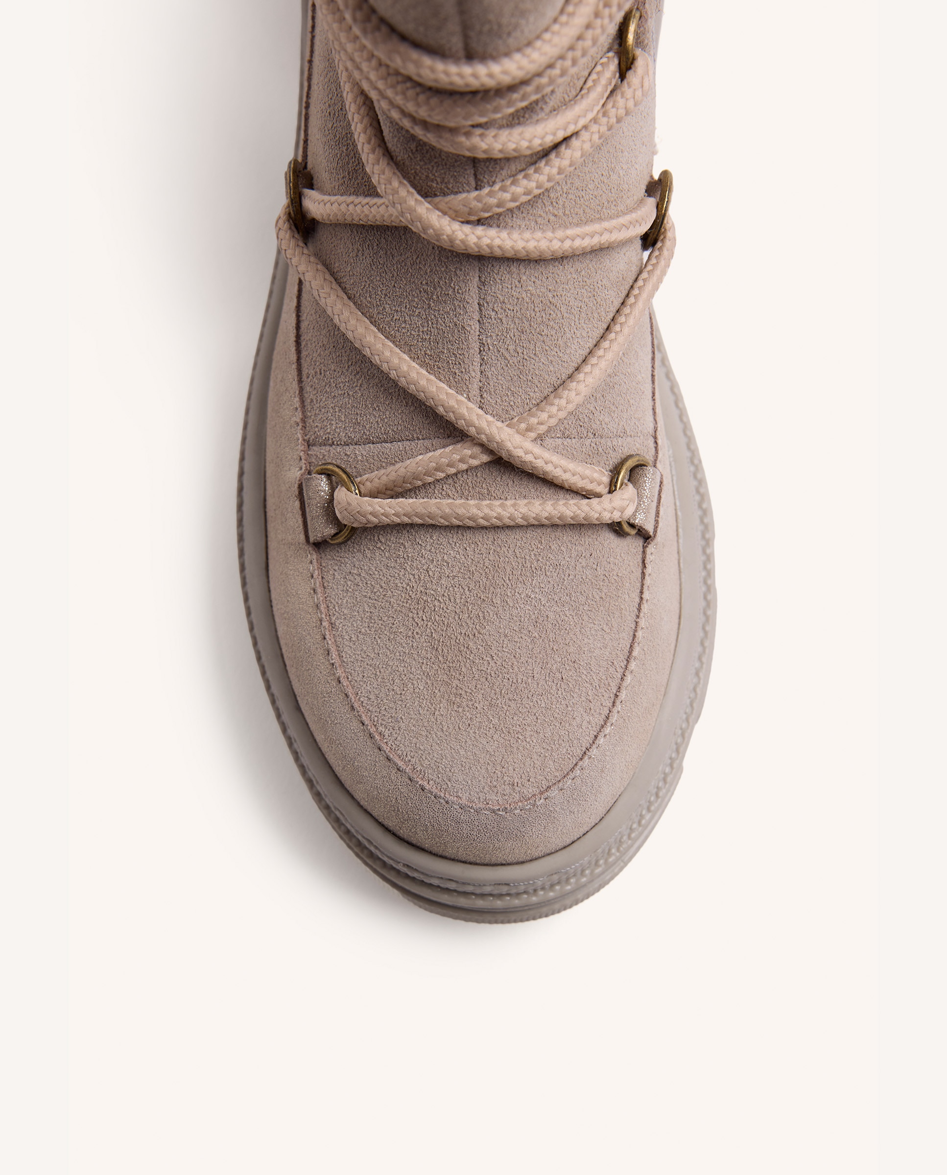 Botas de Pele Forradas de Pelo Taupe-3