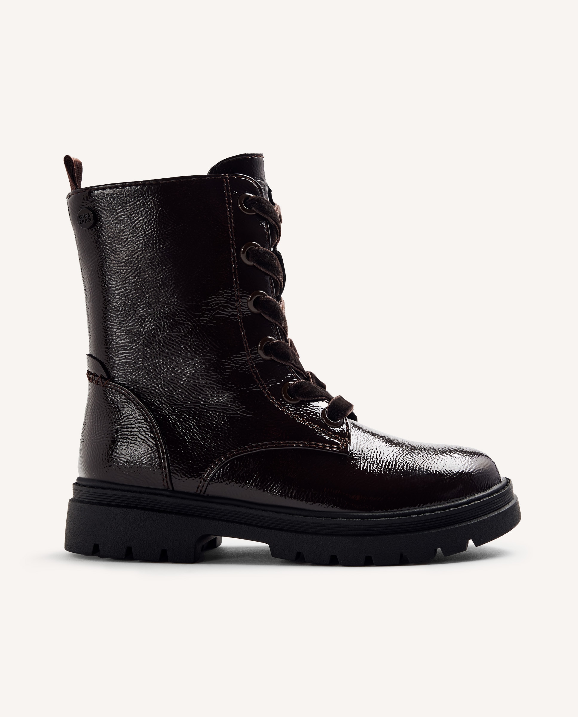 Imagem 0 de Botas Infantil Efeito Verniz com Fecho Zip