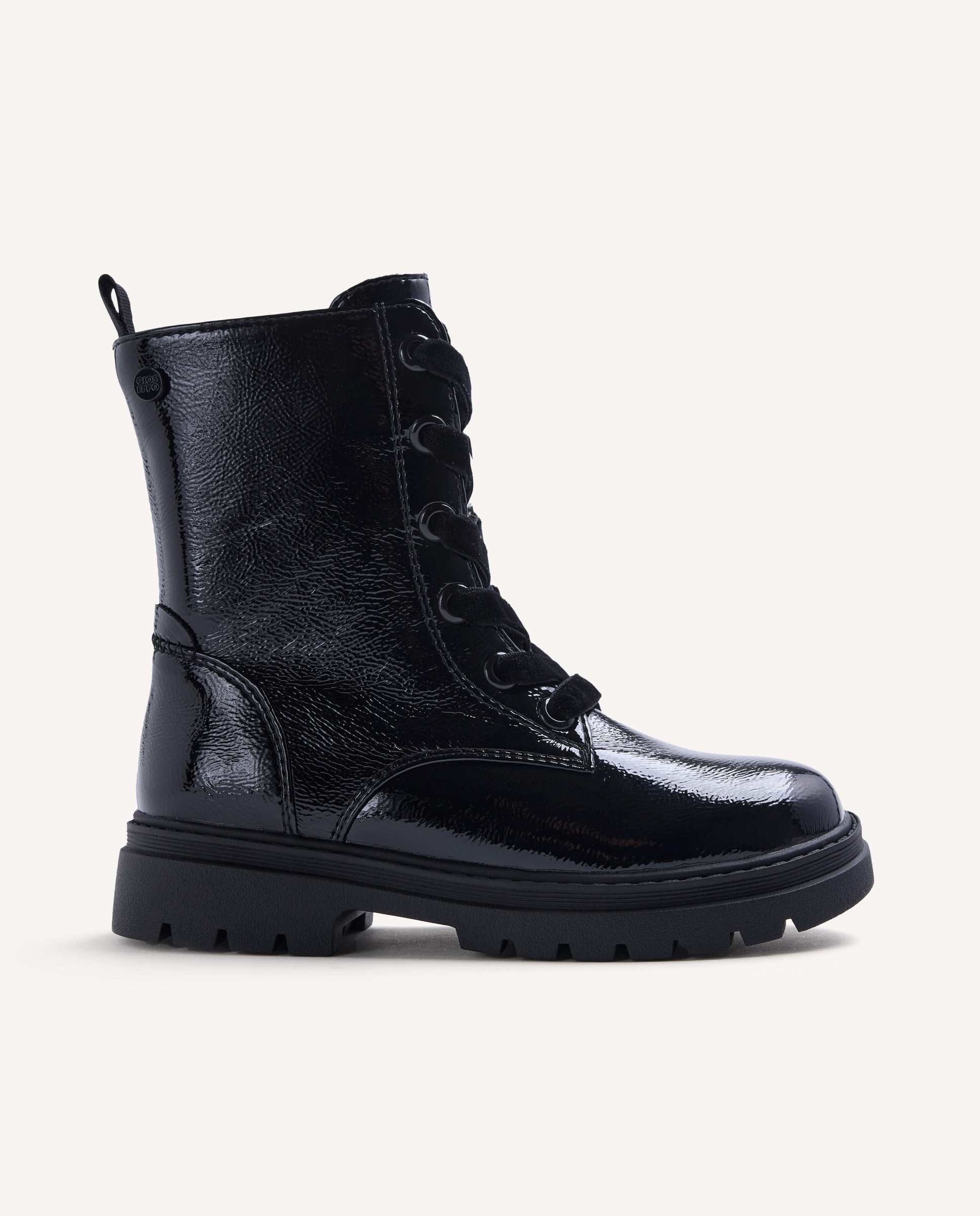 Imagem 0 de Botas Infantil Efeito Verniz com Fecho Zip