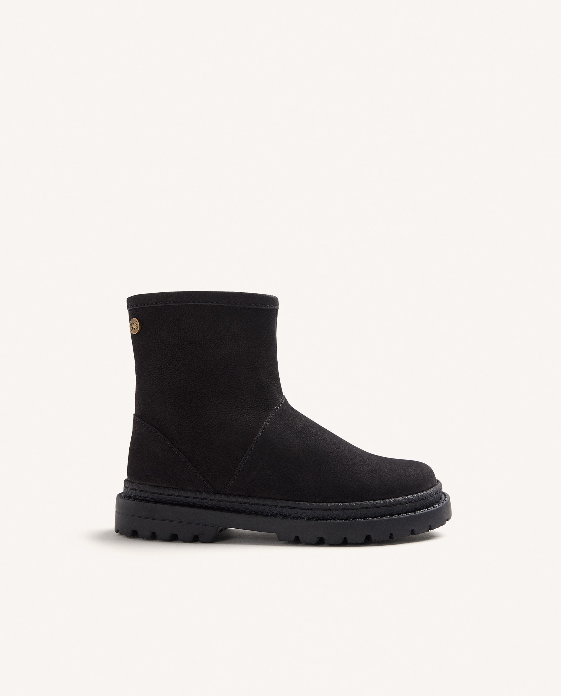 Imagem 0 de Botas Infantil de Pele com Sola Track e Fecho Zip Lateral