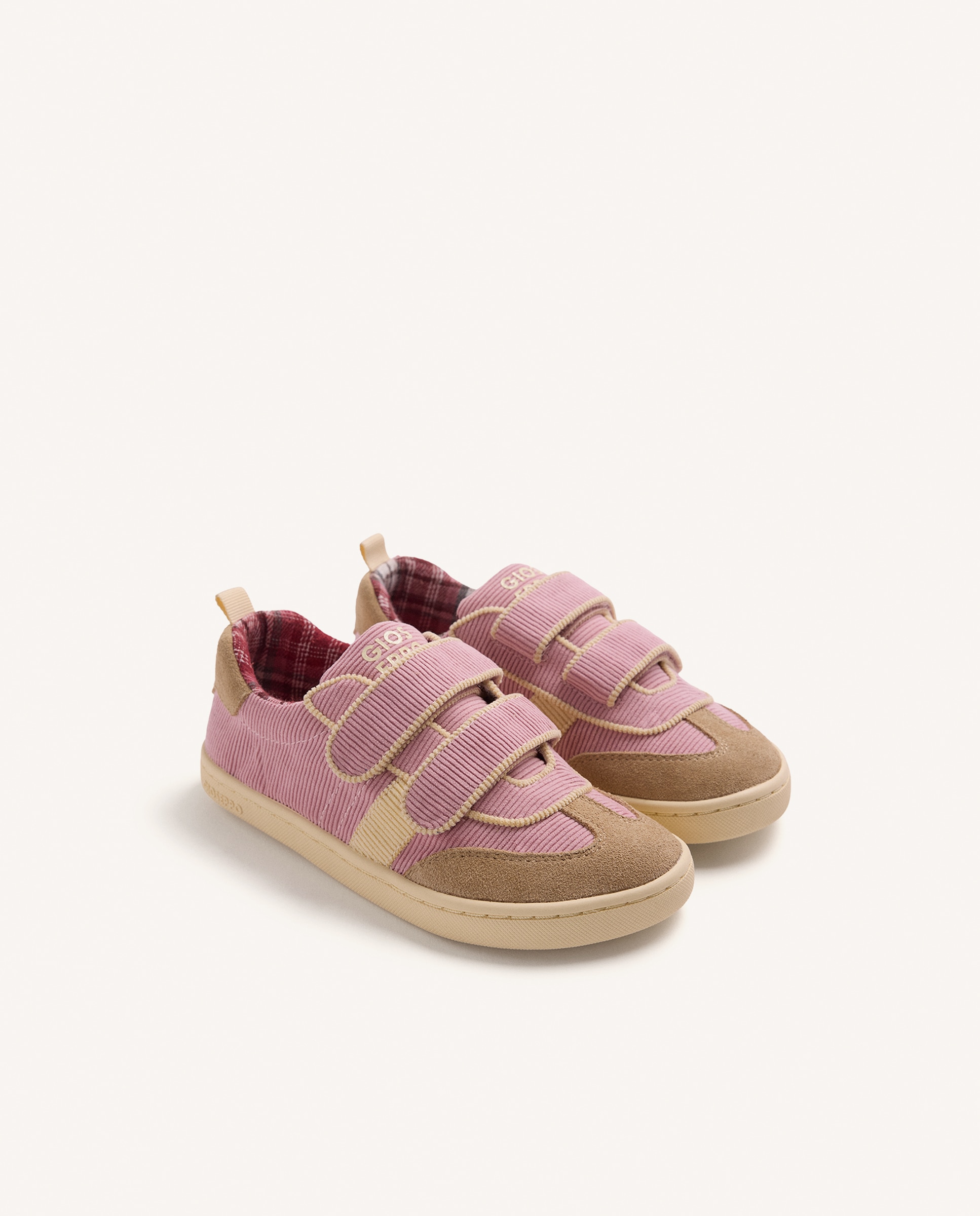 Sapatilhas Desportivas para Bebé com Acabamento de Bombazina Barefoot Rosa-claro-2