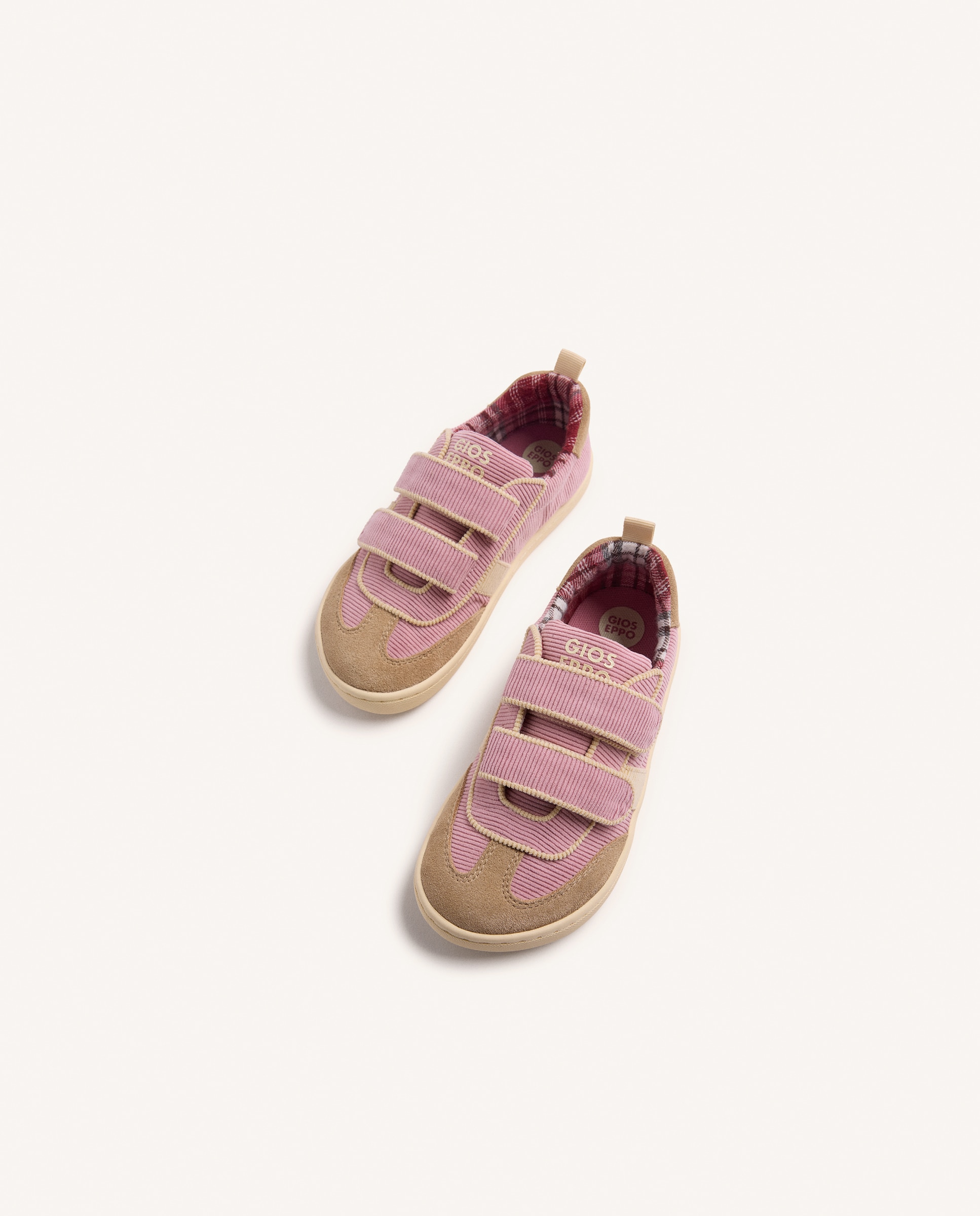 Sapatilhas Desportivas para Bebé com Acabamento de Bombazina Barefoot Rosa-claro-4