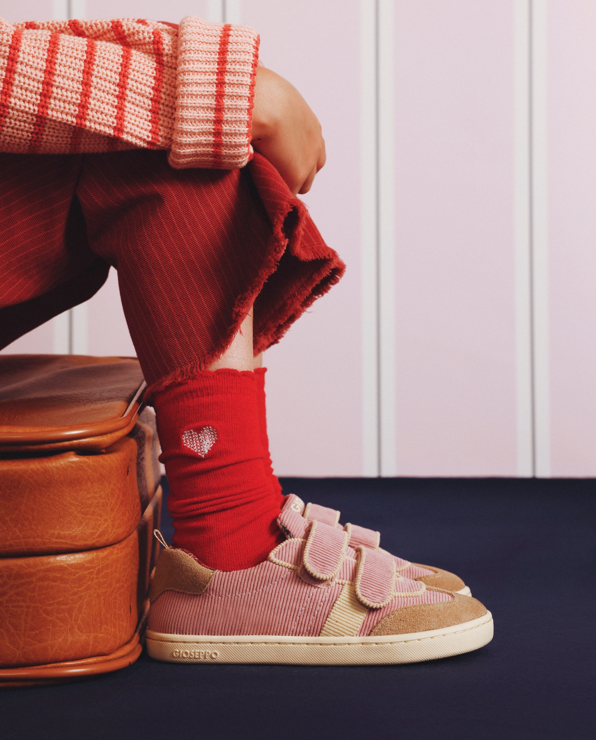Sapatilhas Desportivas para Bebé com Acabamento de Bombazina Barefoot Rosa-claro-6