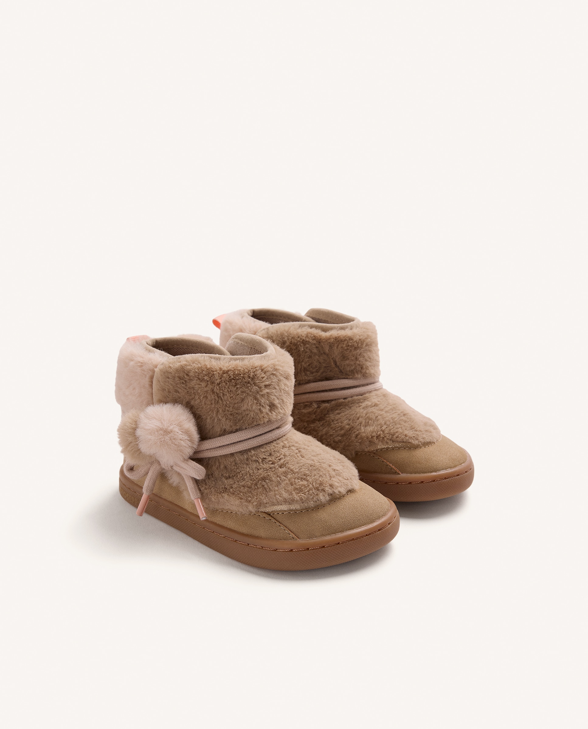 Botas Australianas em Bege Bege / Castanho-2