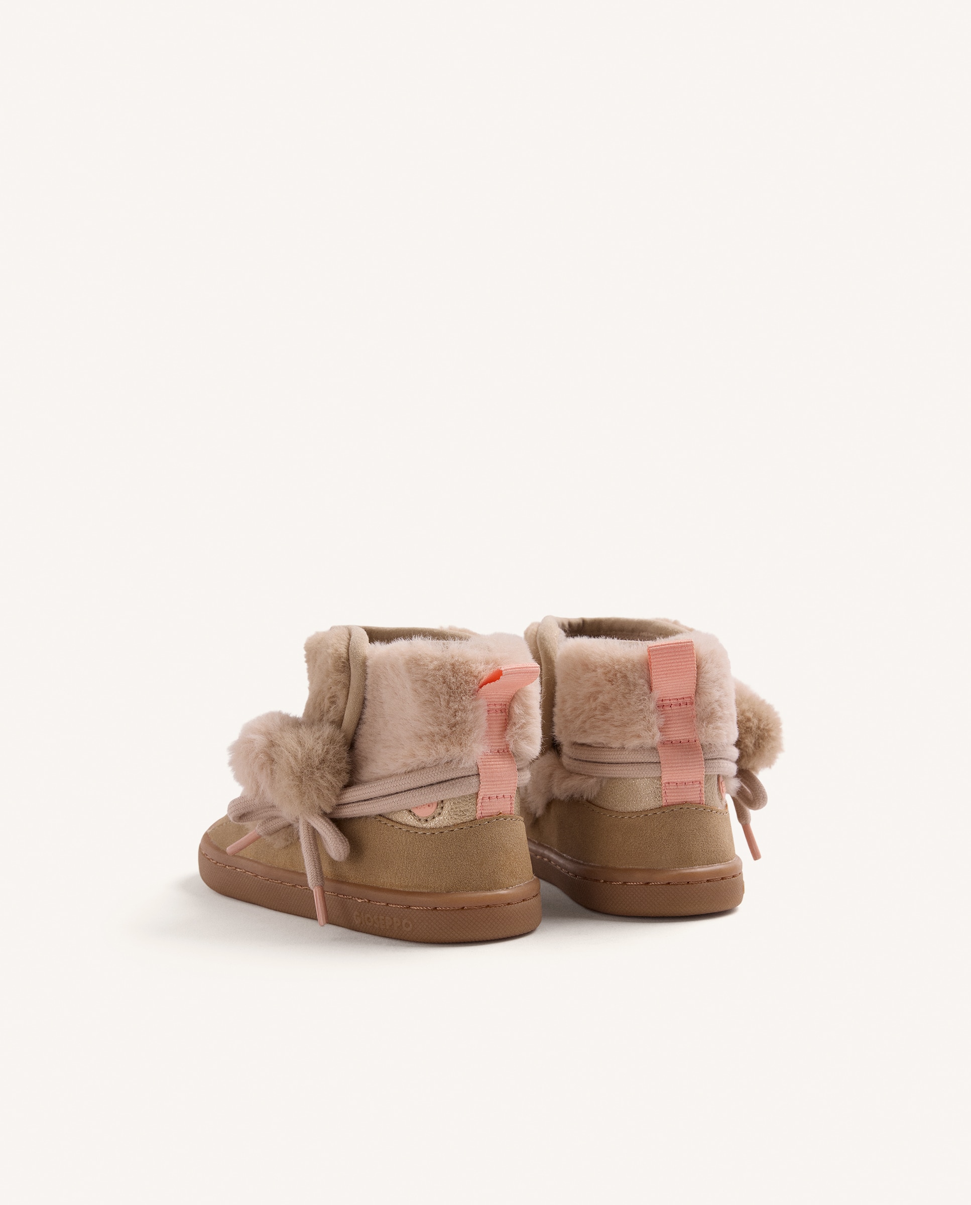 Botas Australianas em Bege Bege / Castanho-4