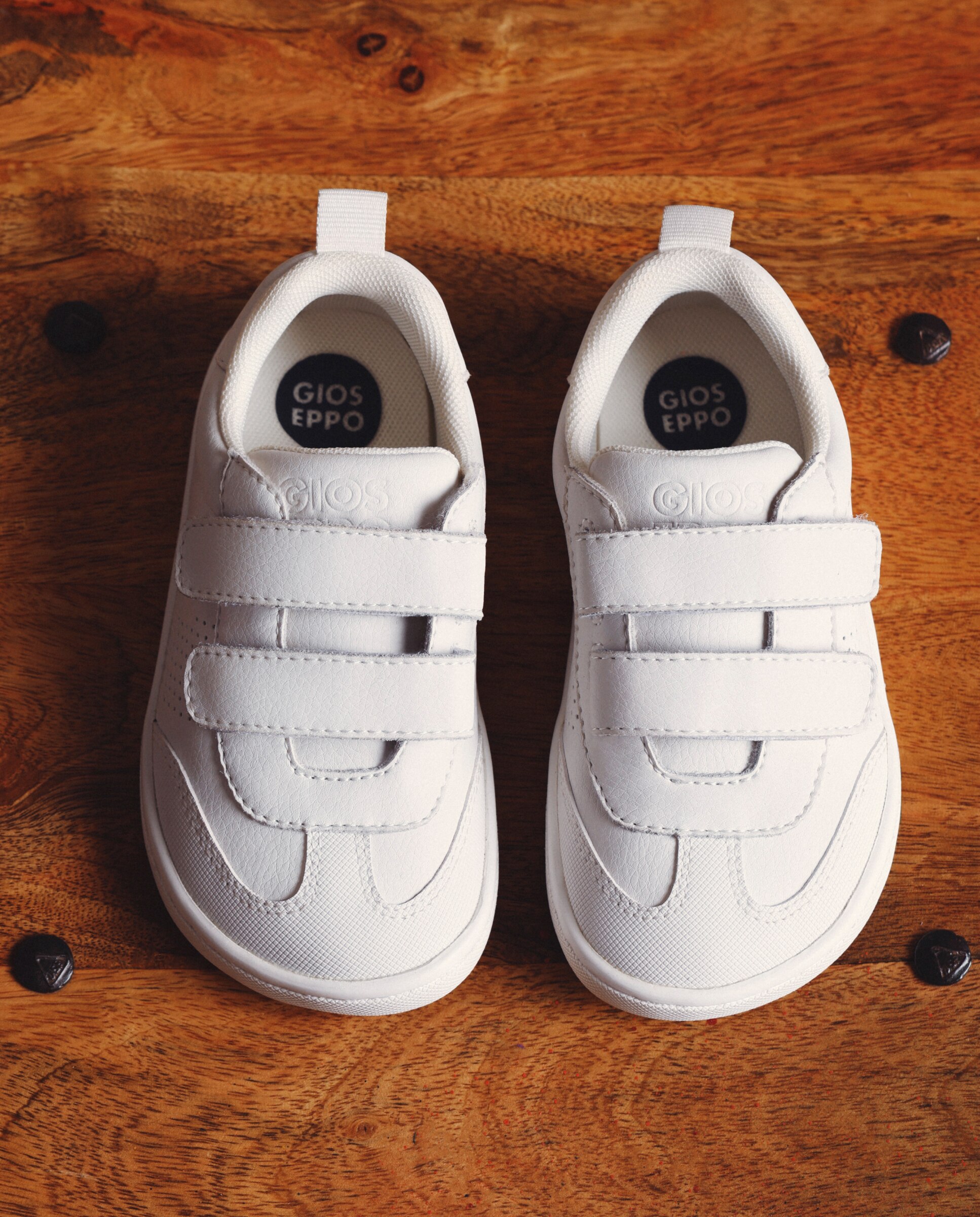 Sapatilhas Desportivas Infantil com Fecho Duplo Colegiais Barefoot Branco-6