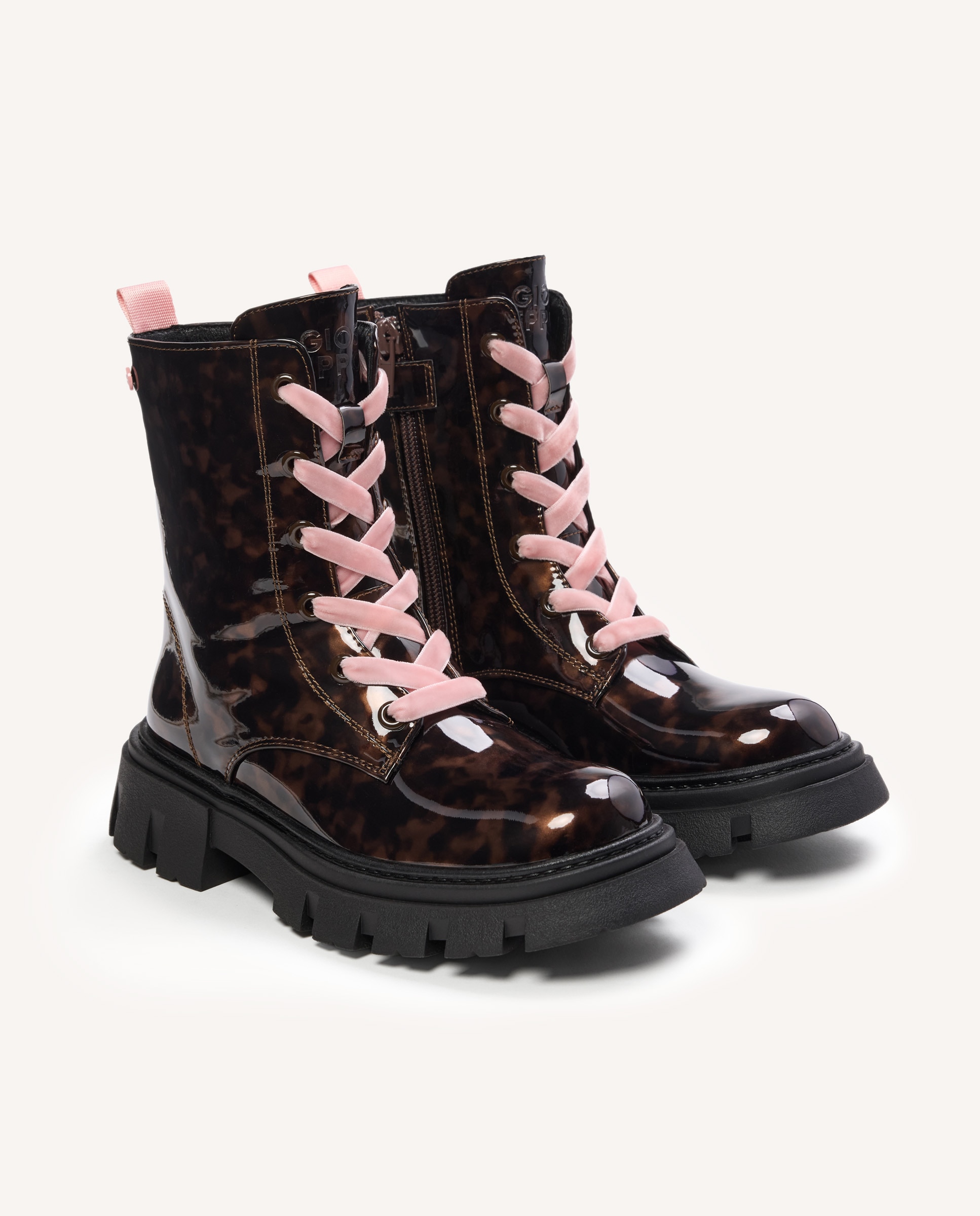 Botas Infantil Efeito Verniz Chocolate-2