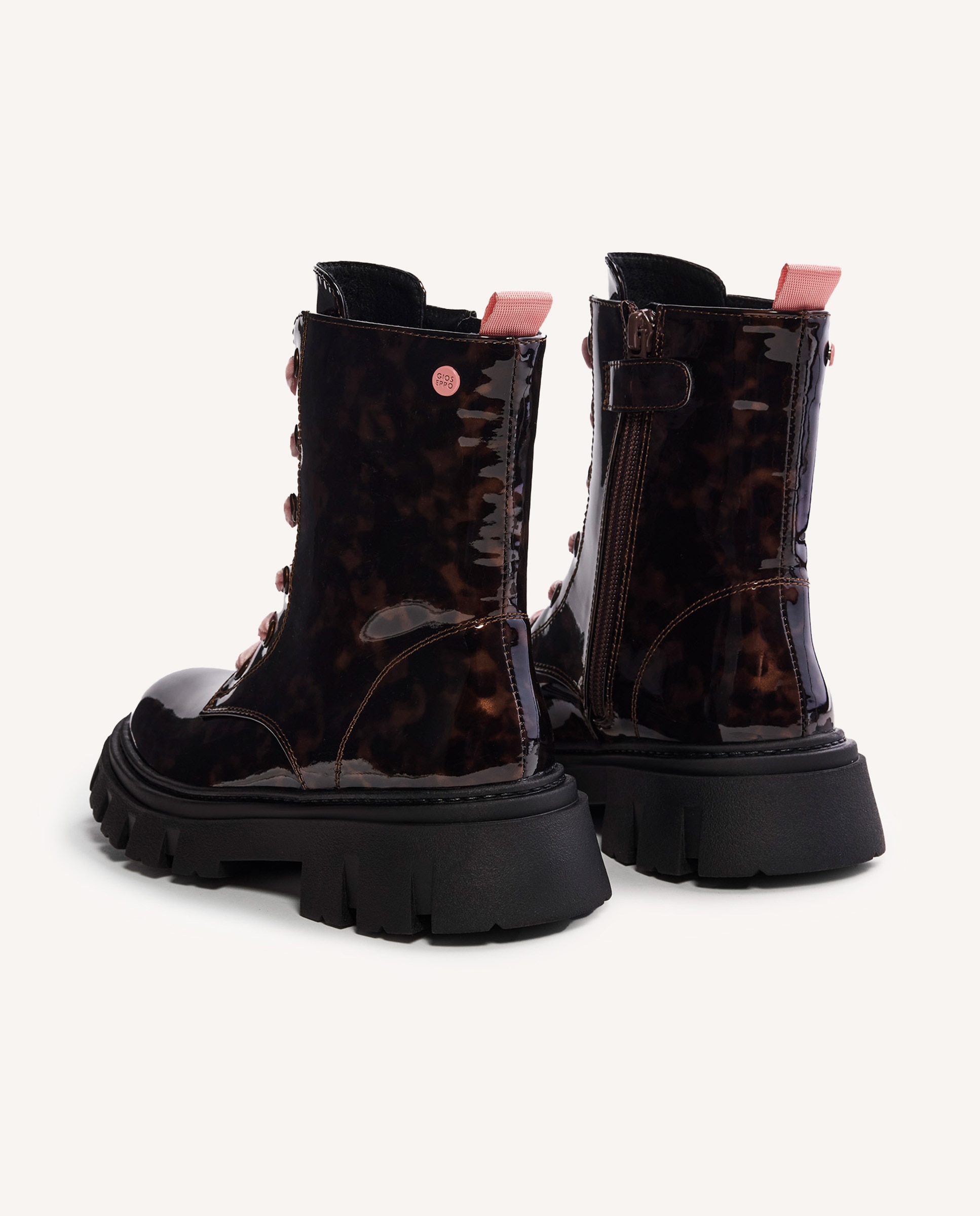 Botas Infantil Efeito Verniz Chocolate-4