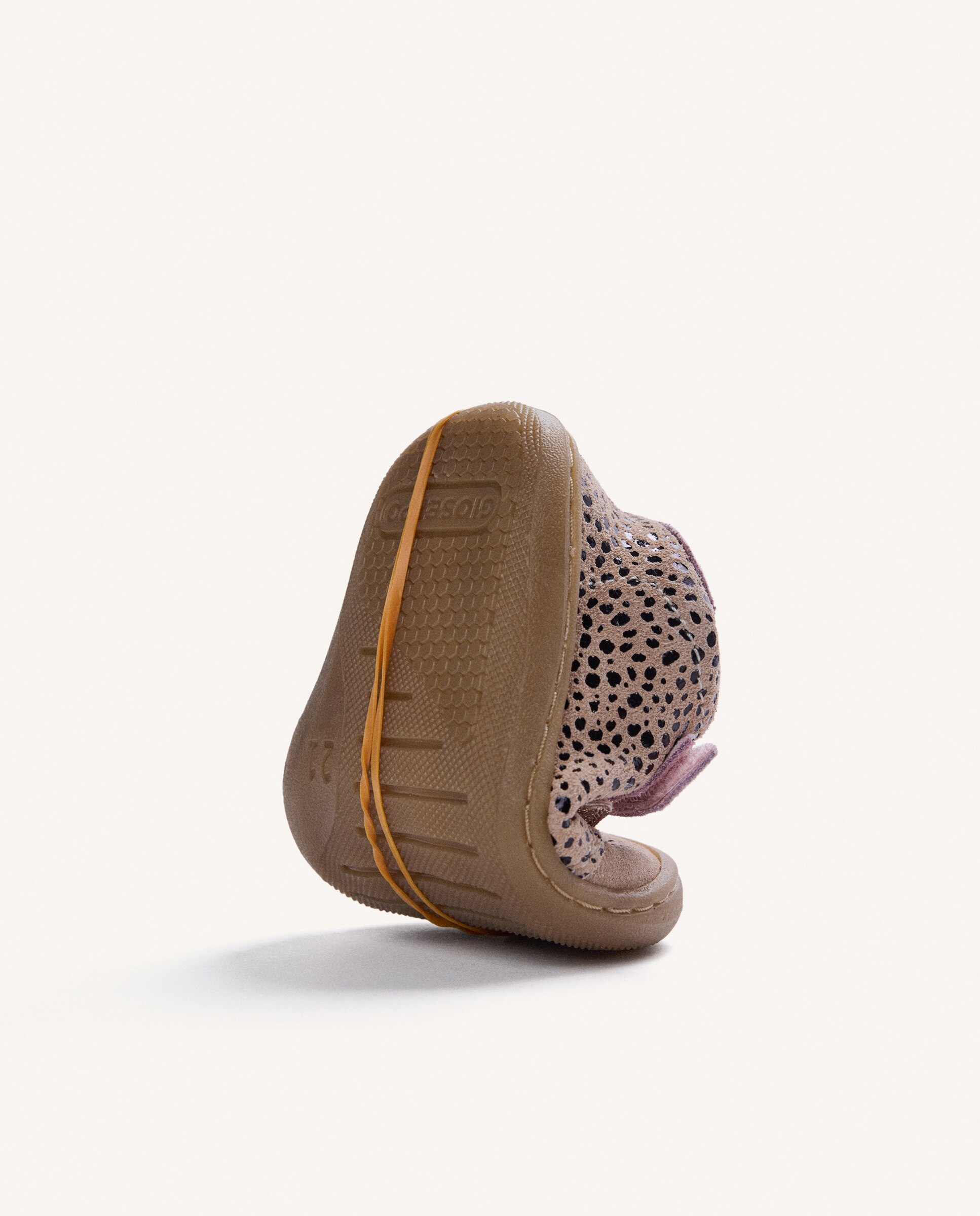 Sapatilhas Desportivas para Bebé de Pele com Detalhes Brilhantes e Bordado Barefoot Estampado-5