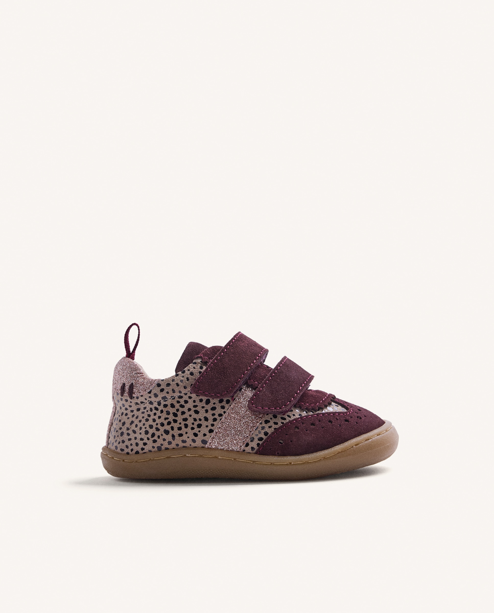 Imagem 0 de Sapatilhas Desportivas de Bebé em Pele com Estampado de Leopardo Barefoot