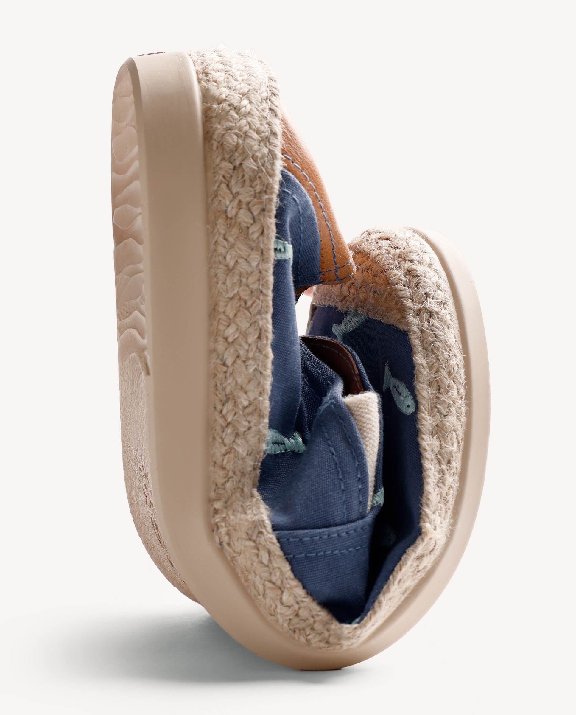 Juta de Pele com Estampado de Peixes e Corte Tipo Slip-on com Elásticos Azul-marinho-5