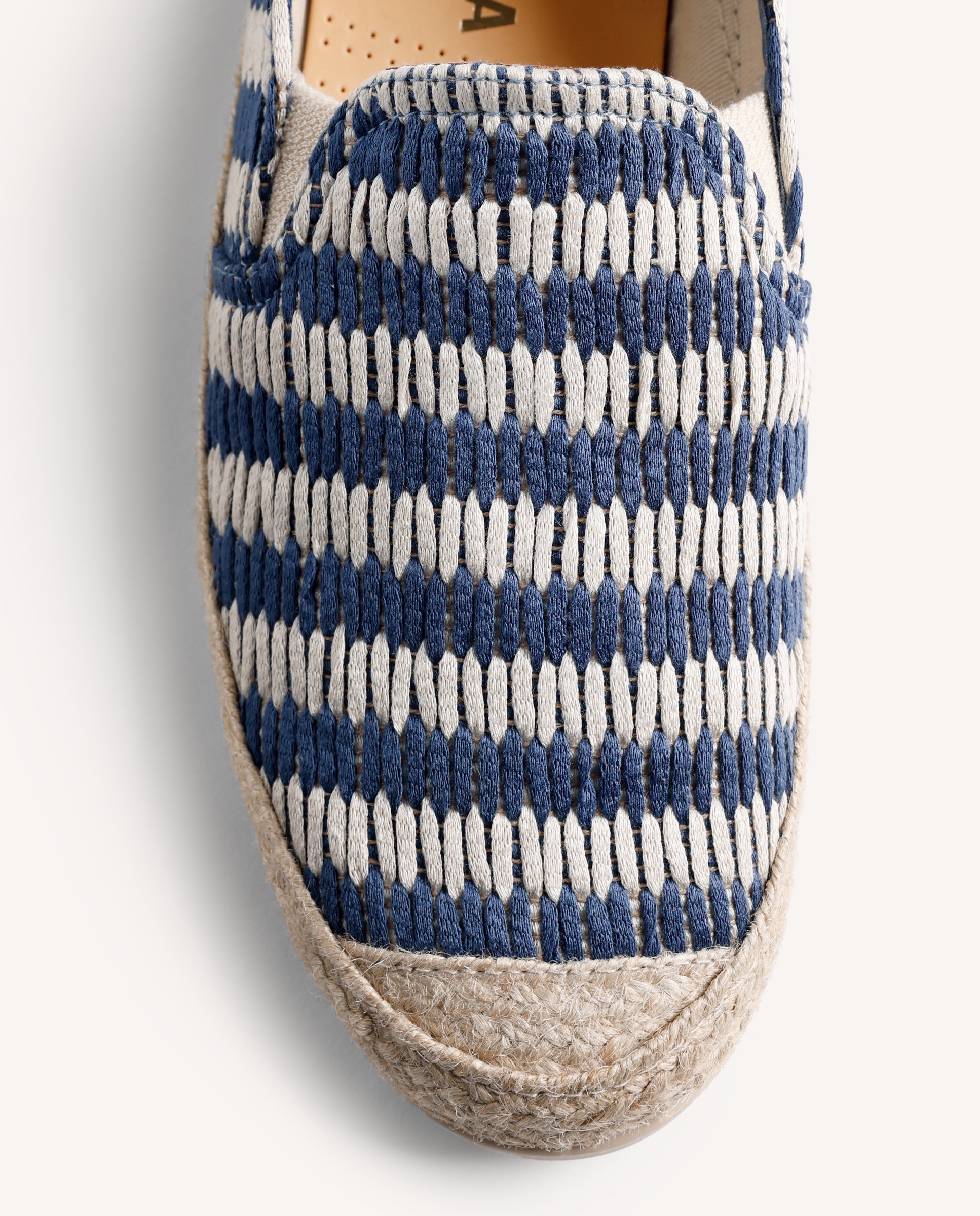 Juta de Pele com Estampado Às Riscas e Corte Tipo Slip-on com Elásticos Azul-marinho-4