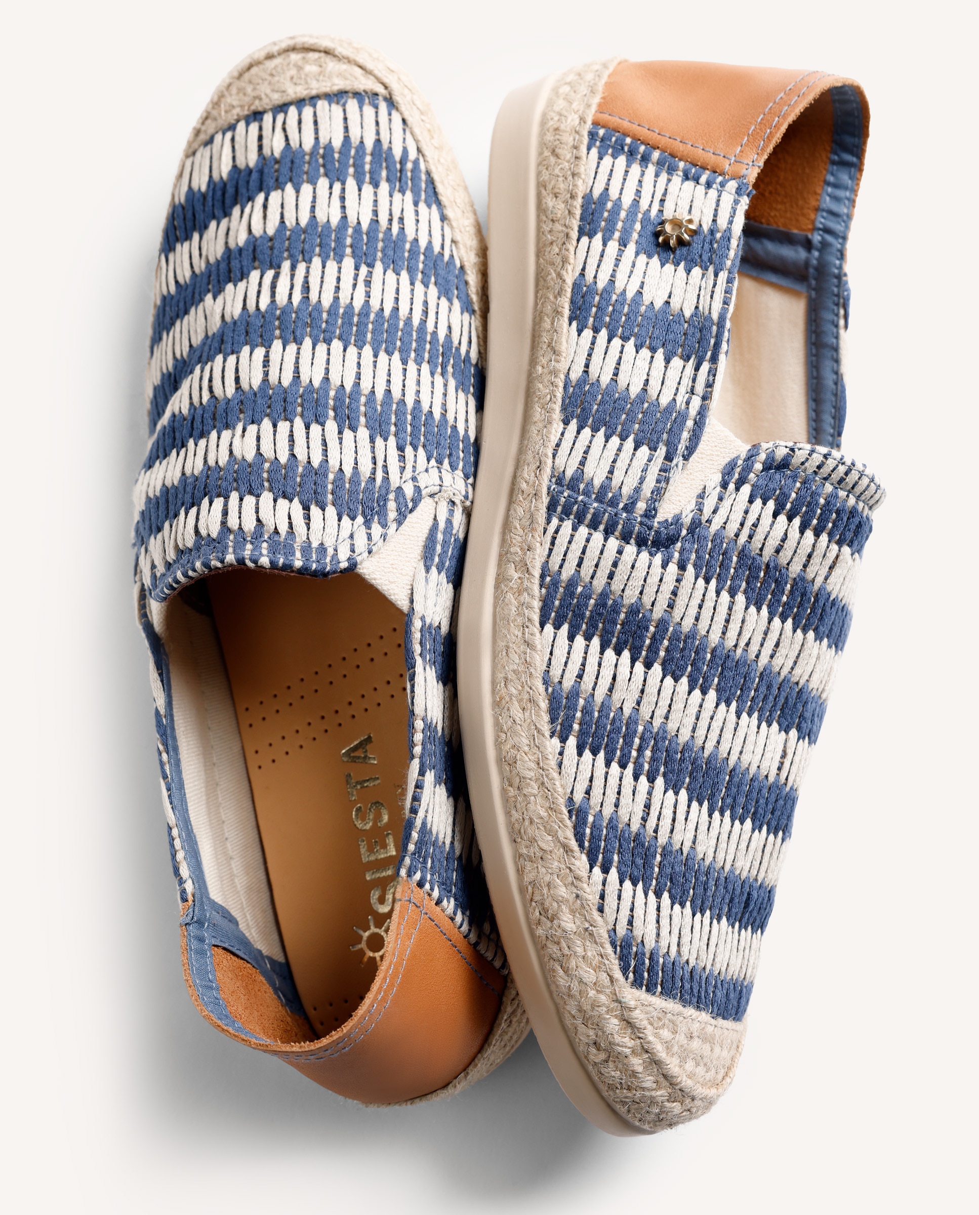 Juta de Pele com Estampado Às Riscas e Corte Tipo Slip-on com Elásticos Azul-marinho-7