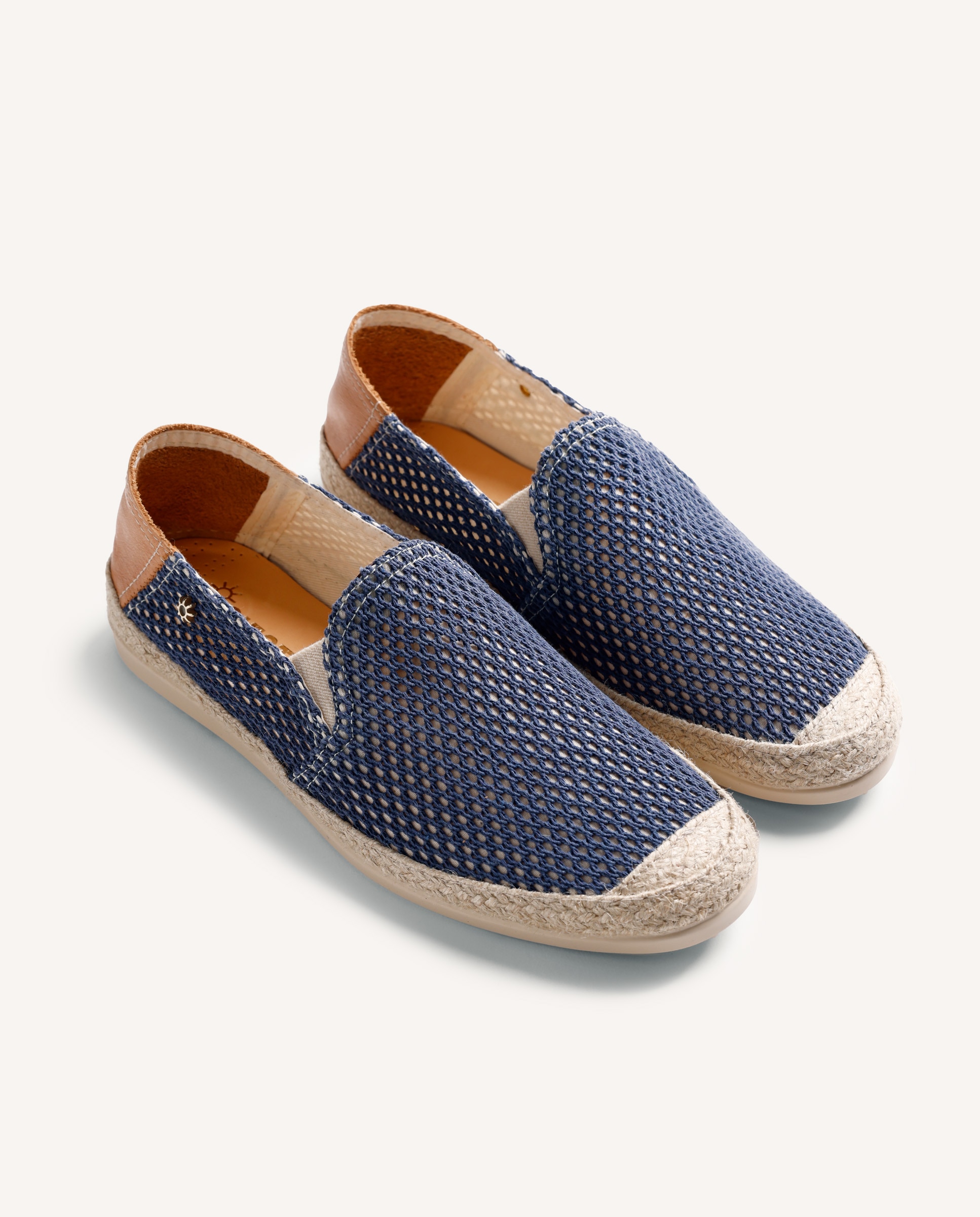 Yute de Pele com Rejilla e Corte Tipo Slip-on com Elásticos Azul-2