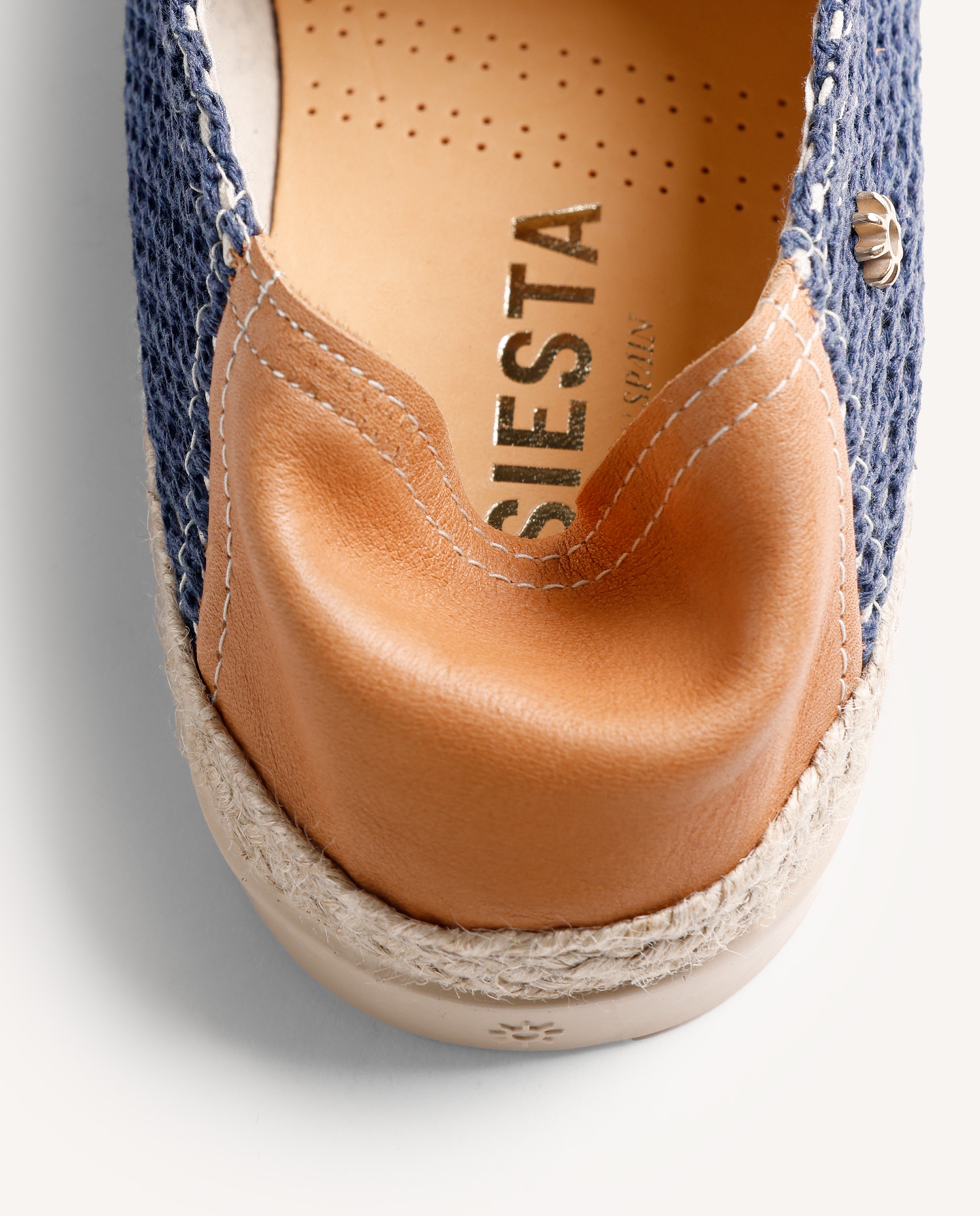 Yute de Pele com Rejilla e Corte Tipo Slip-on com Elásticos Azul-6