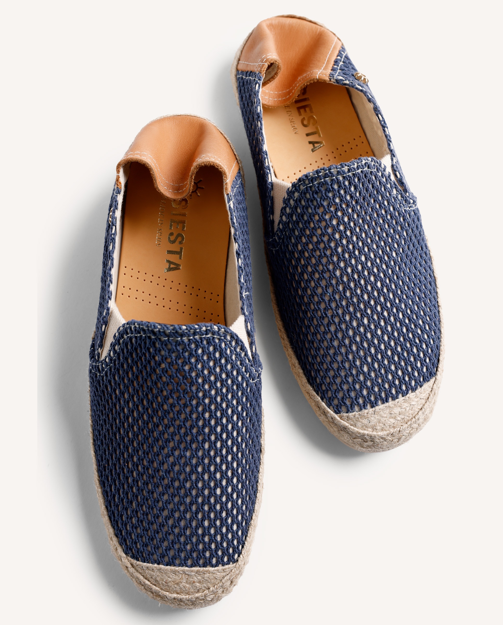 Yute de Pele com Rejilla e Corte Tipo Slip-on com Elásticos Azul-7