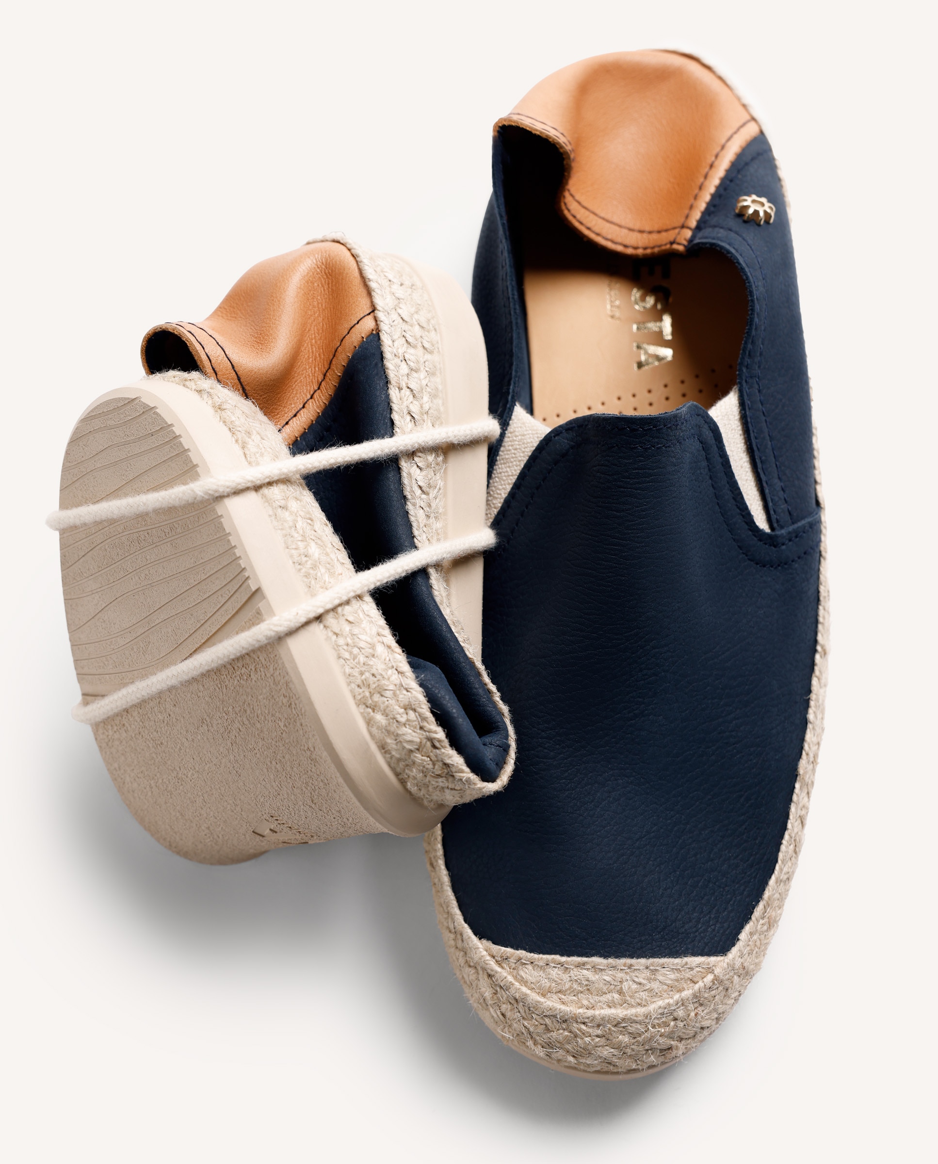 Yute de Pele com Corte Tipo Slip-on com Elásticos Azul-marinho-4