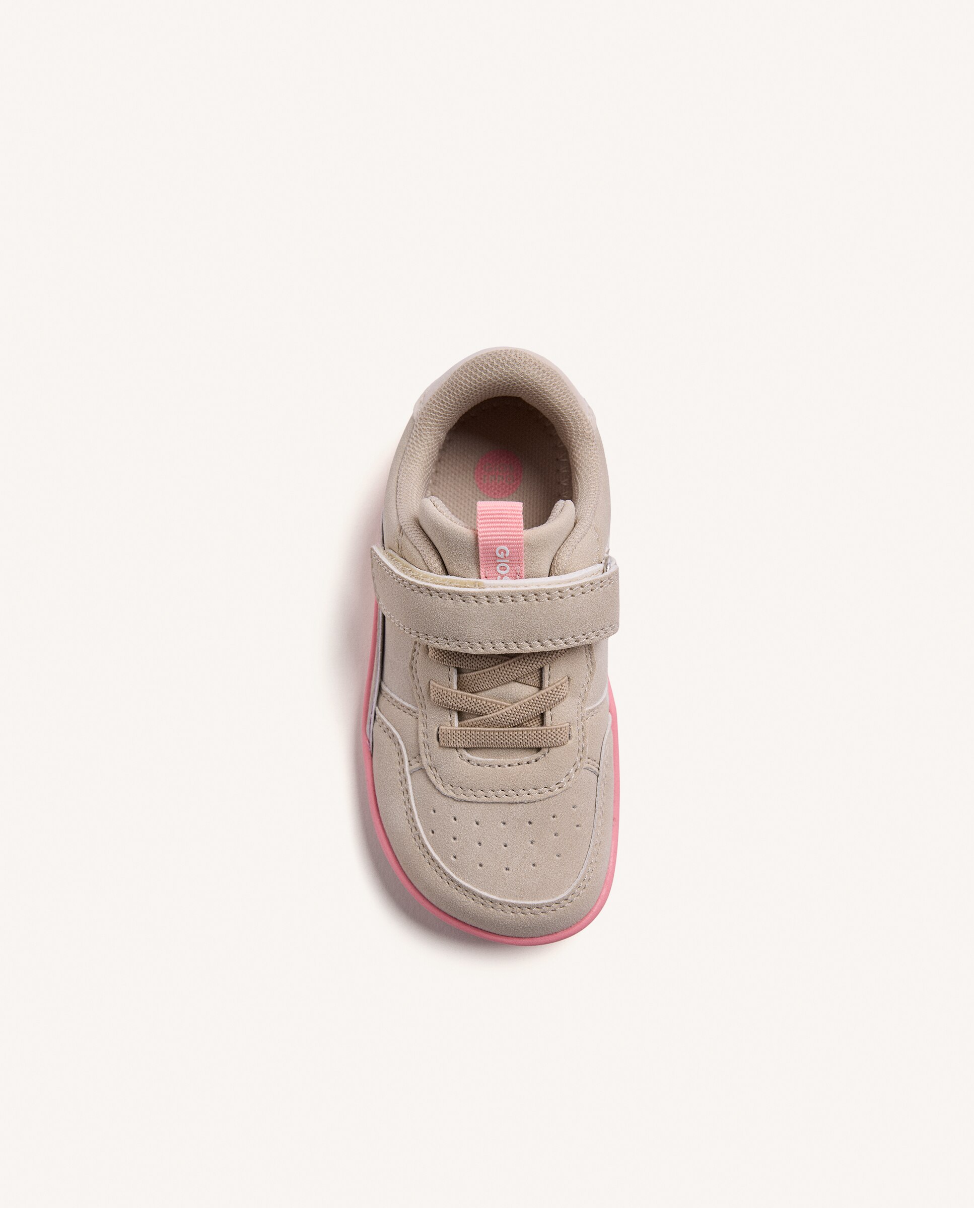 Sapatilhas Desportivas para Bebé com Acabamentos Coloridos Barefoot Bege/Rosa-3