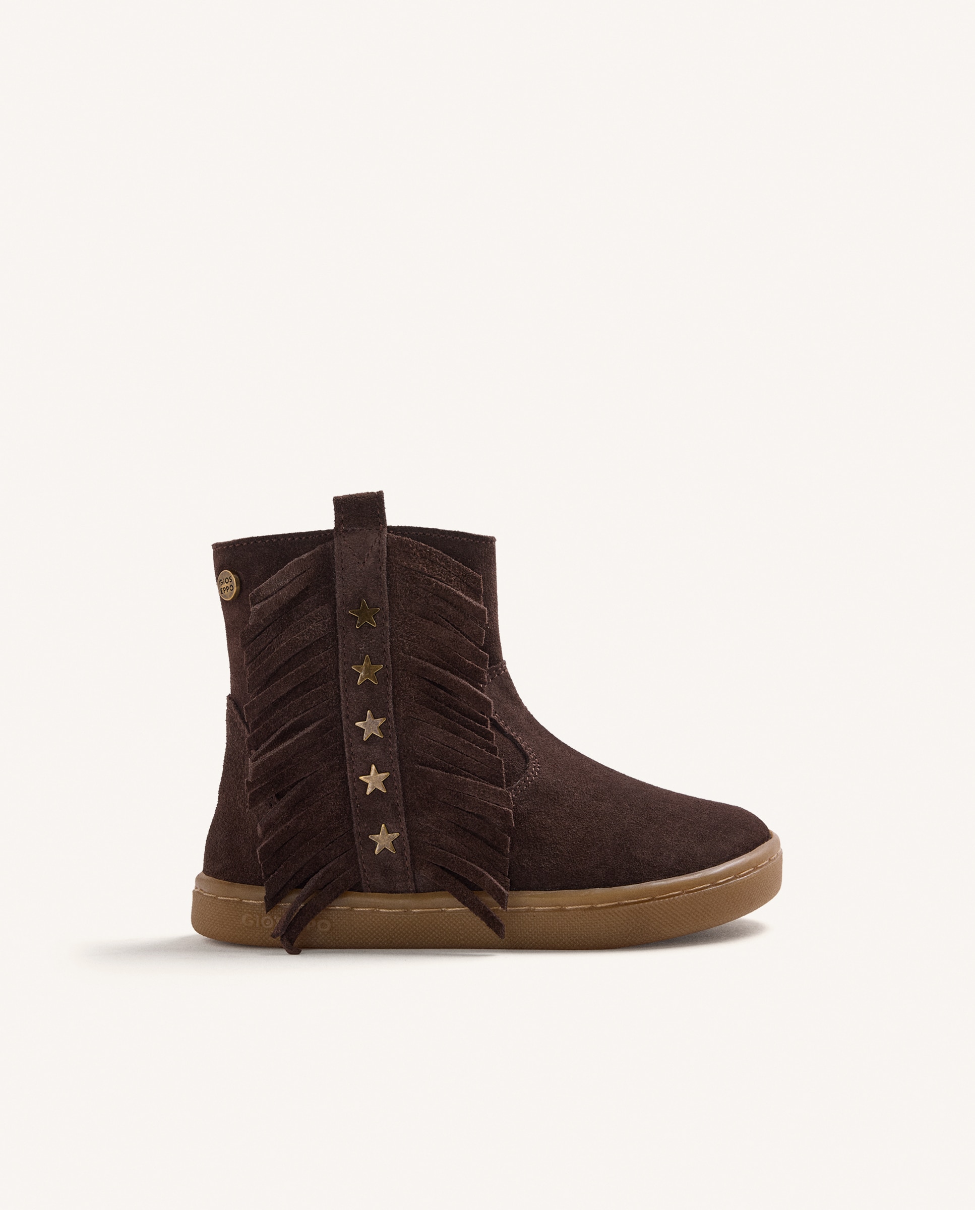 Imagem 0 de Botins Infantil de Pele Chocolate