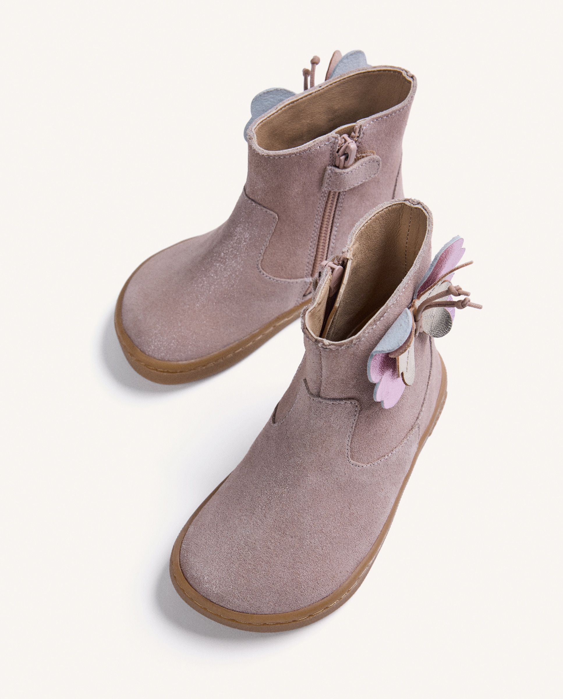 Botins de Pele em Rosa Rosa-3