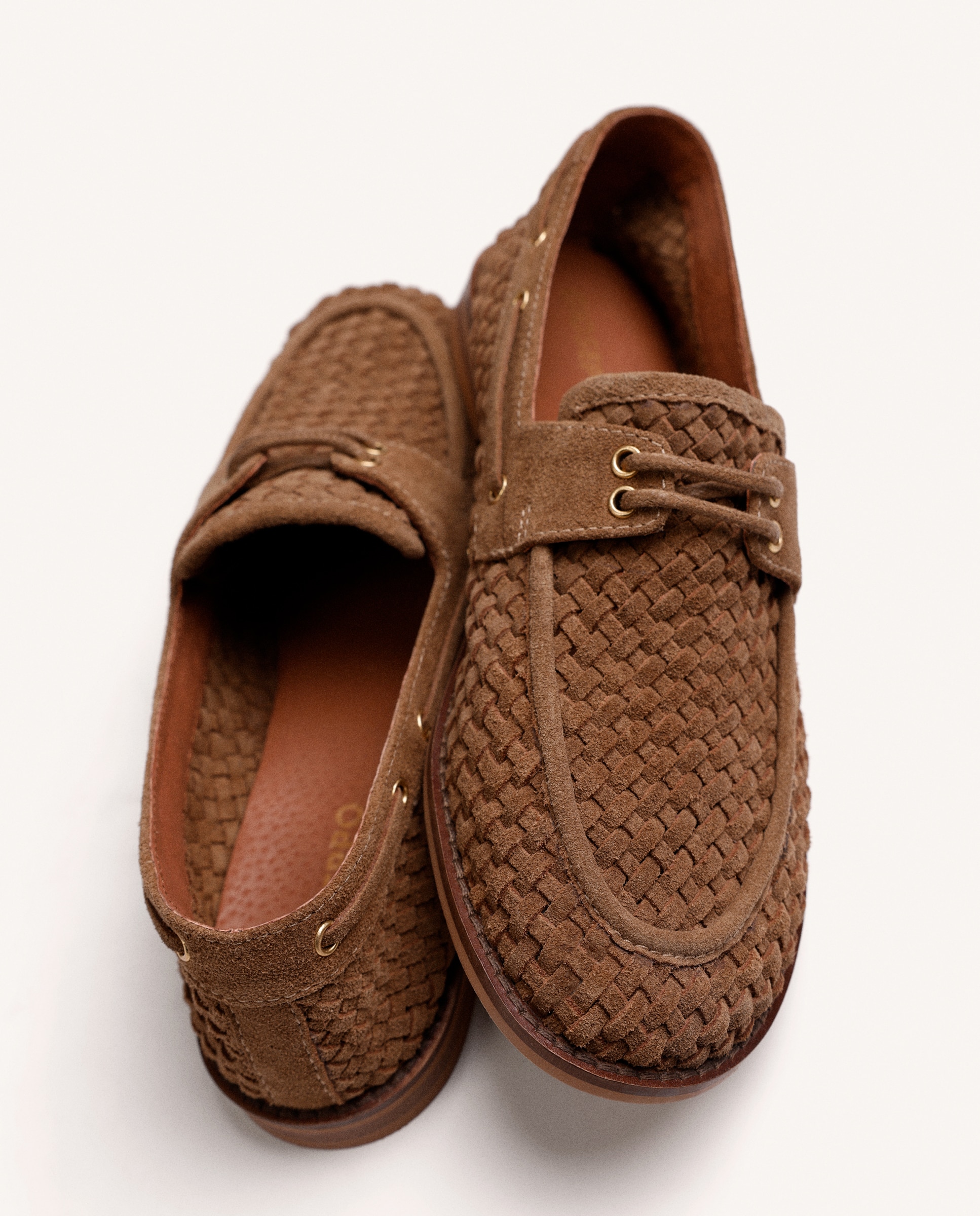 Mocassins Estilo Náutico de Pele com Entrançado Artesanal Couro-4
