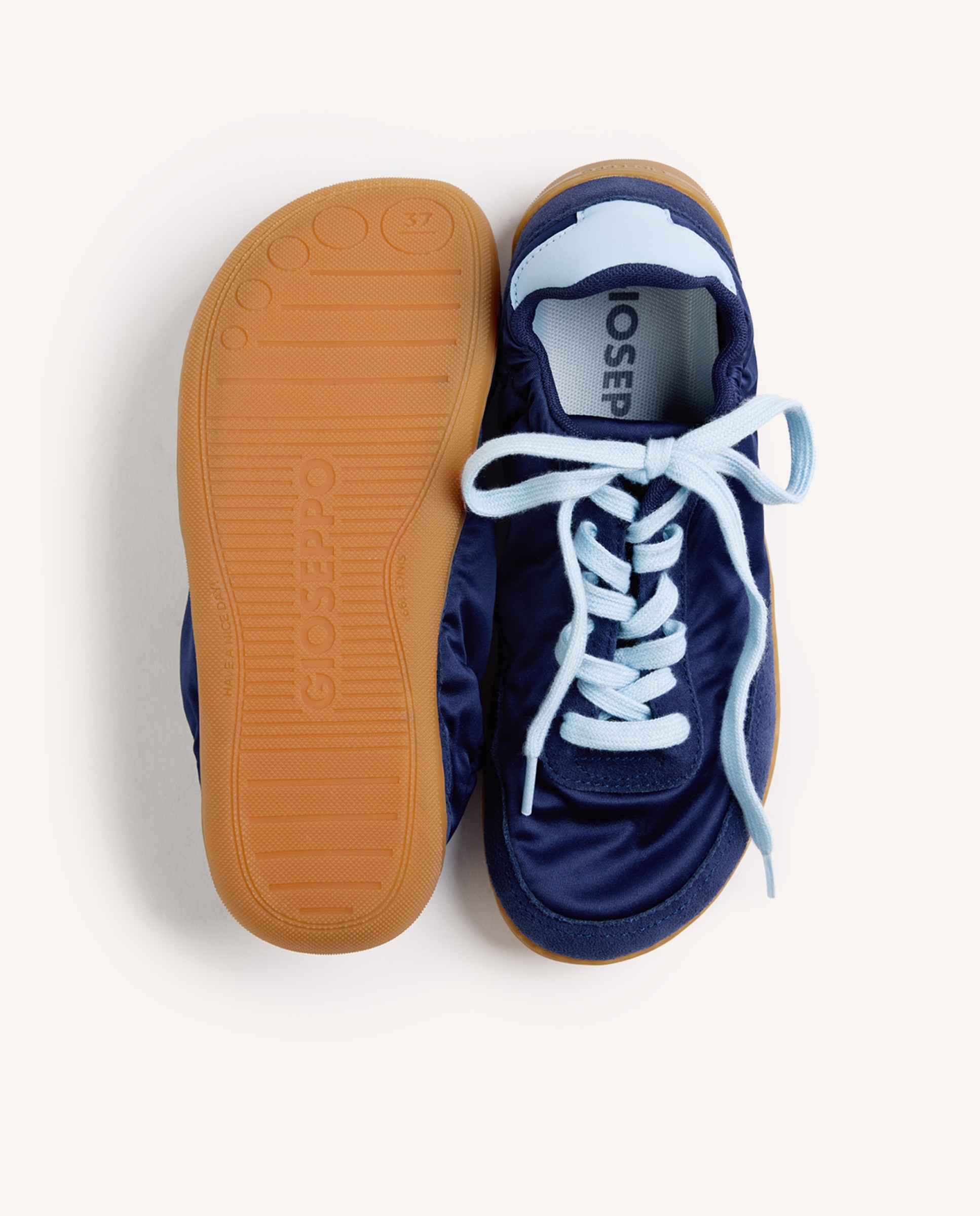 Sapatilhas Desportivas de Pele Azul Marinho-5