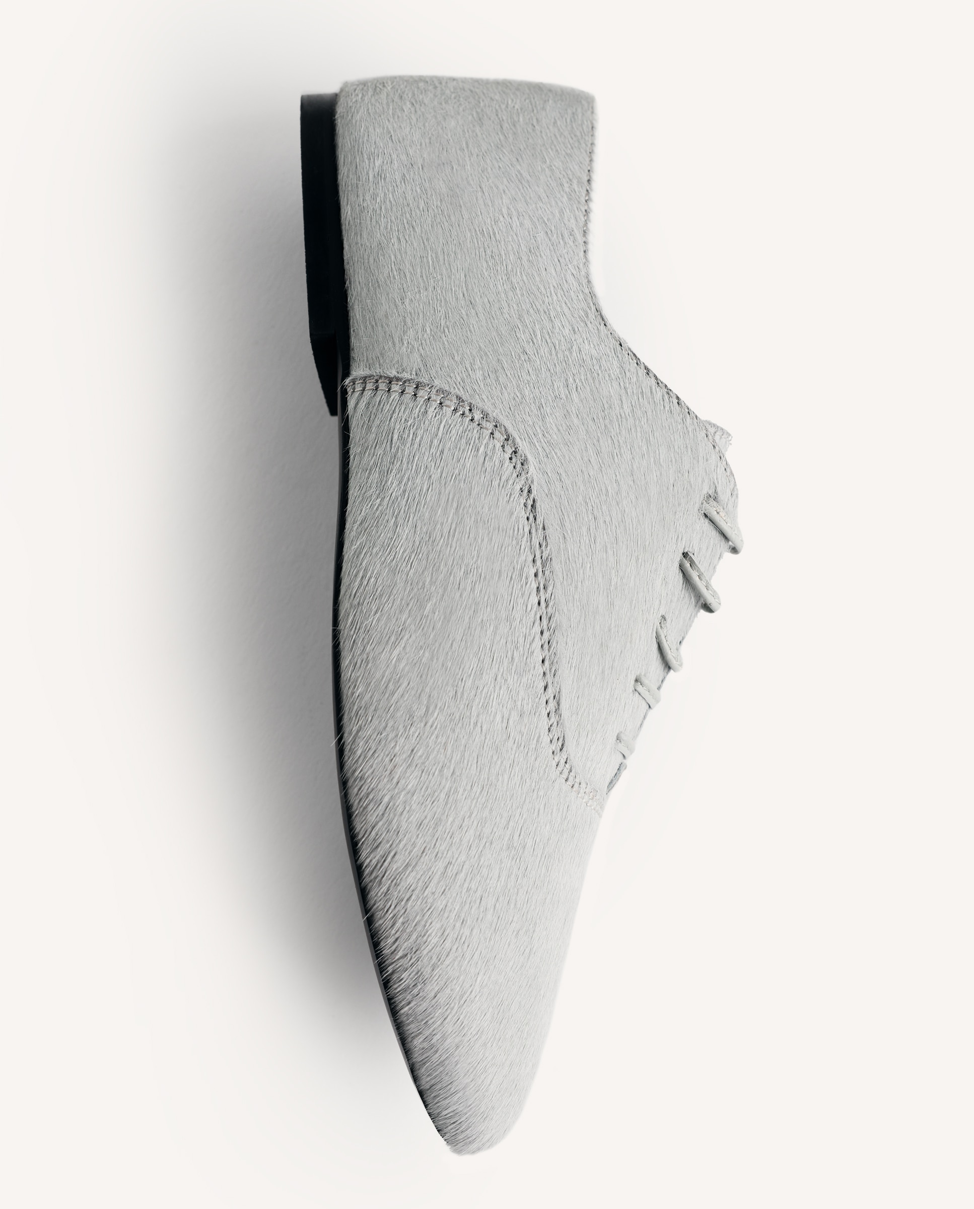 Bluchers de Pele By Melyssa Pinto Cinzento-4