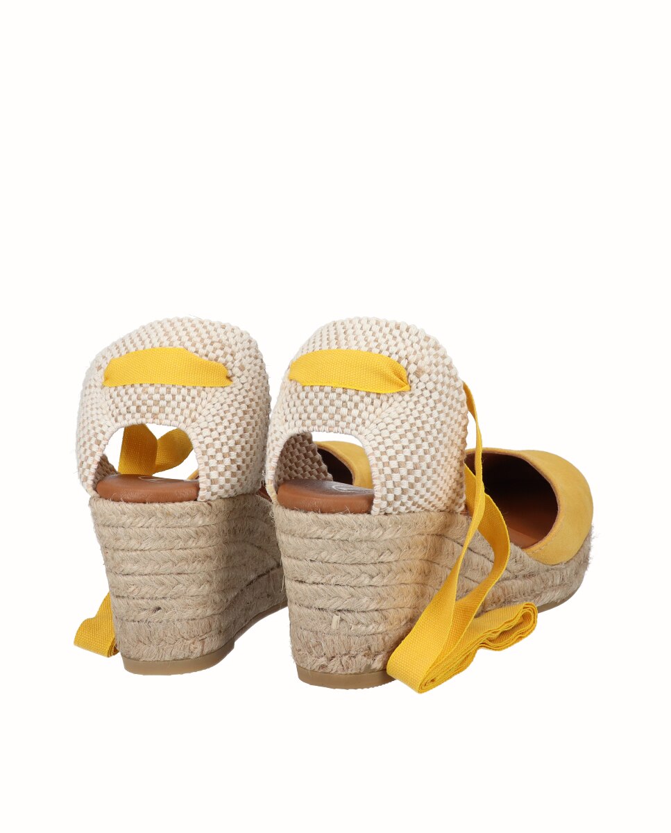 Alpercatas de Cunha com Tiras Amarelo-3