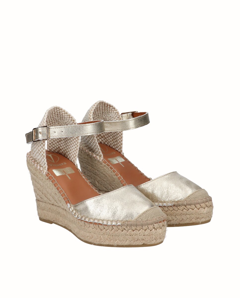 Alpercatas de Cunha Alta com Fivela Ouro-2