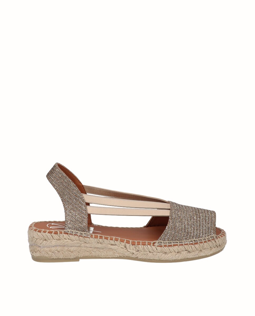 Sandálias Rasas Yuteflex com Elásticos Castanho-1