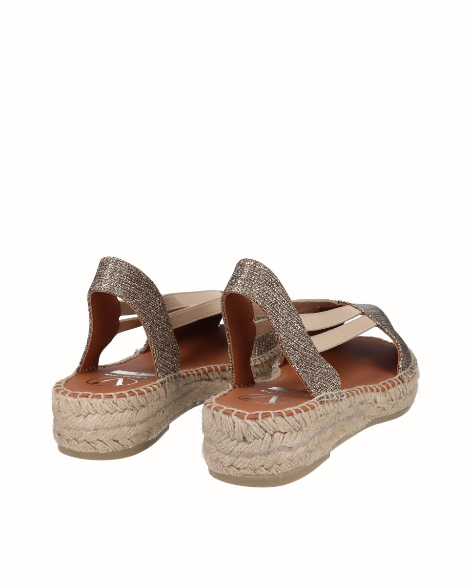 Sandálias Rasas Yuteflex com Elásticos Castanho-3