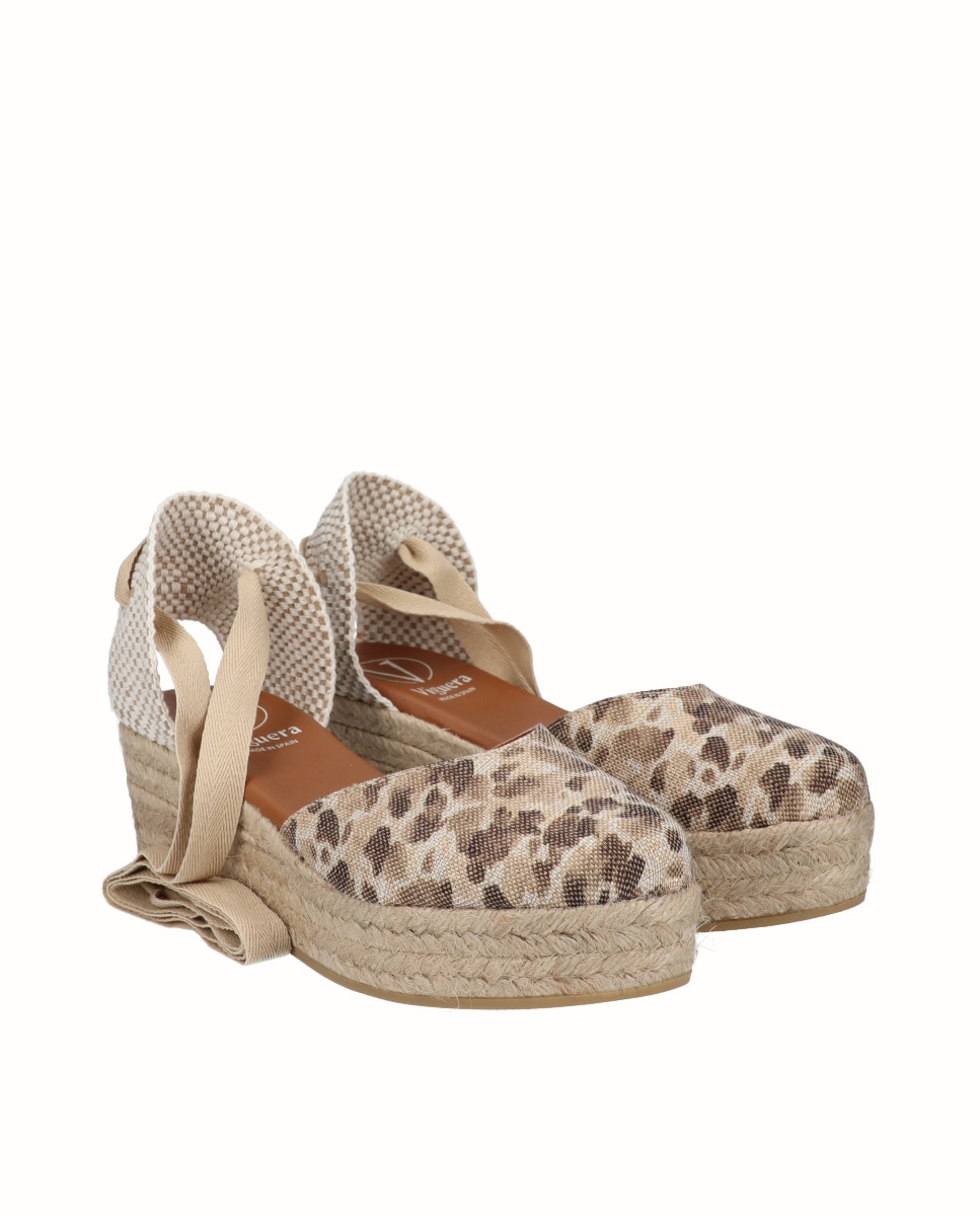 Alpercatas de Plataforma em Linho com Tiras Multicolor-2