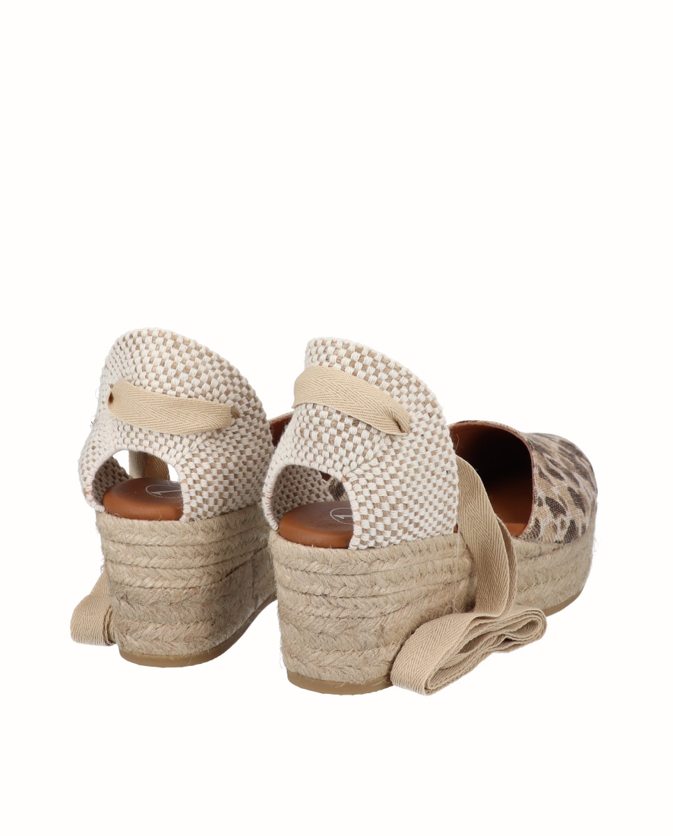 Alpercatas de Plataforma em Linho com Tiras Multicolor-3