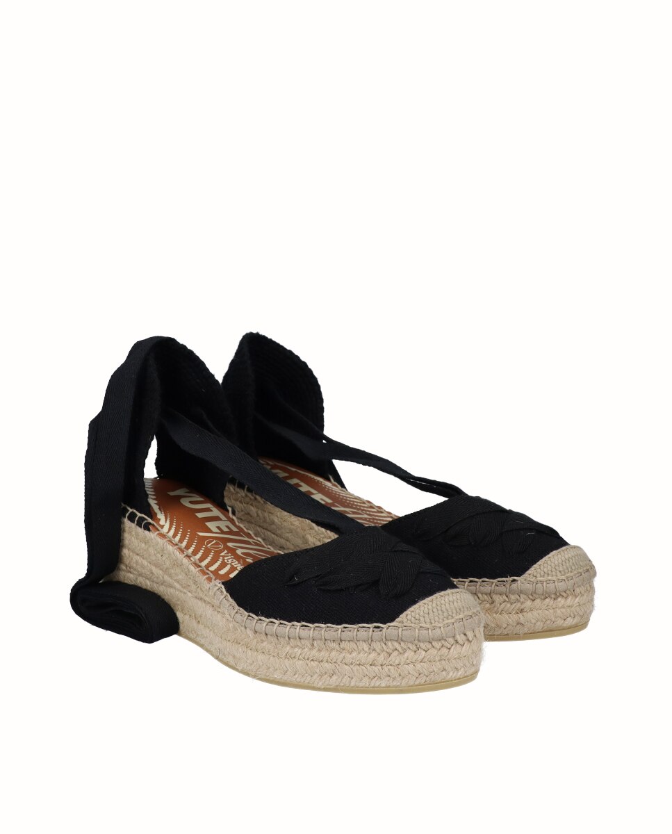 Alpercatas Goyescas de Cunha Baixa Yuteflex Preto-2