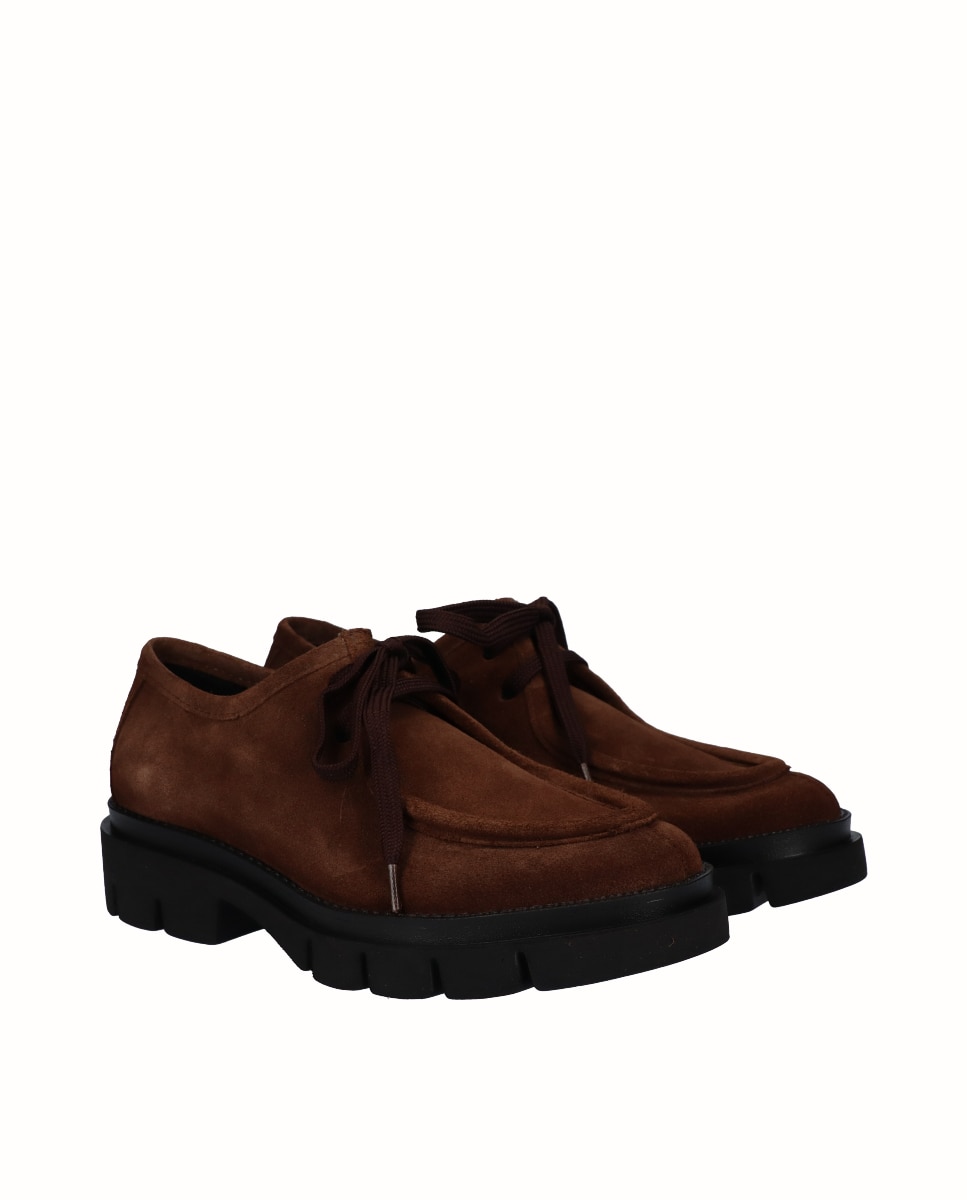 Mocassins Sola Track de Pele Moca-2