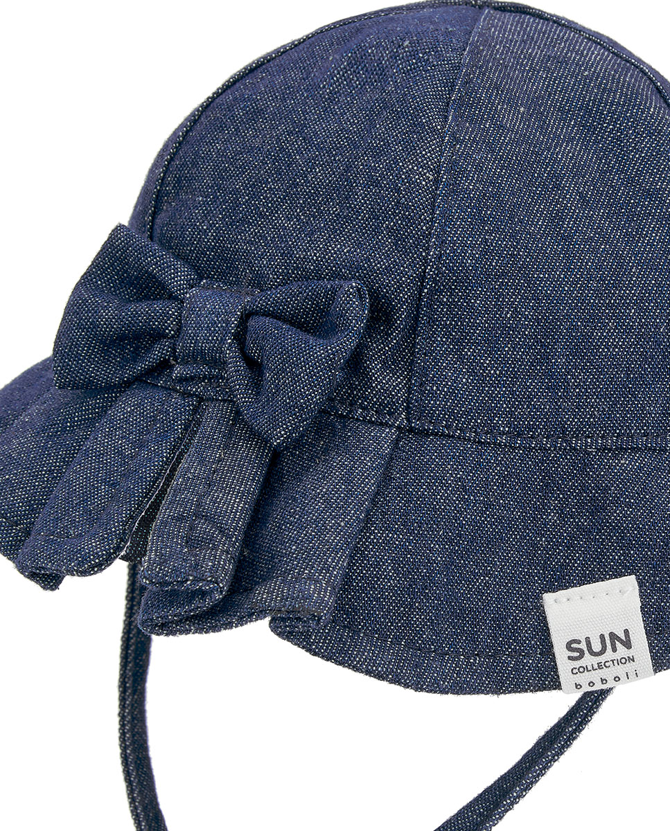 Boné de Tecido com Orelhas Azul denim-2