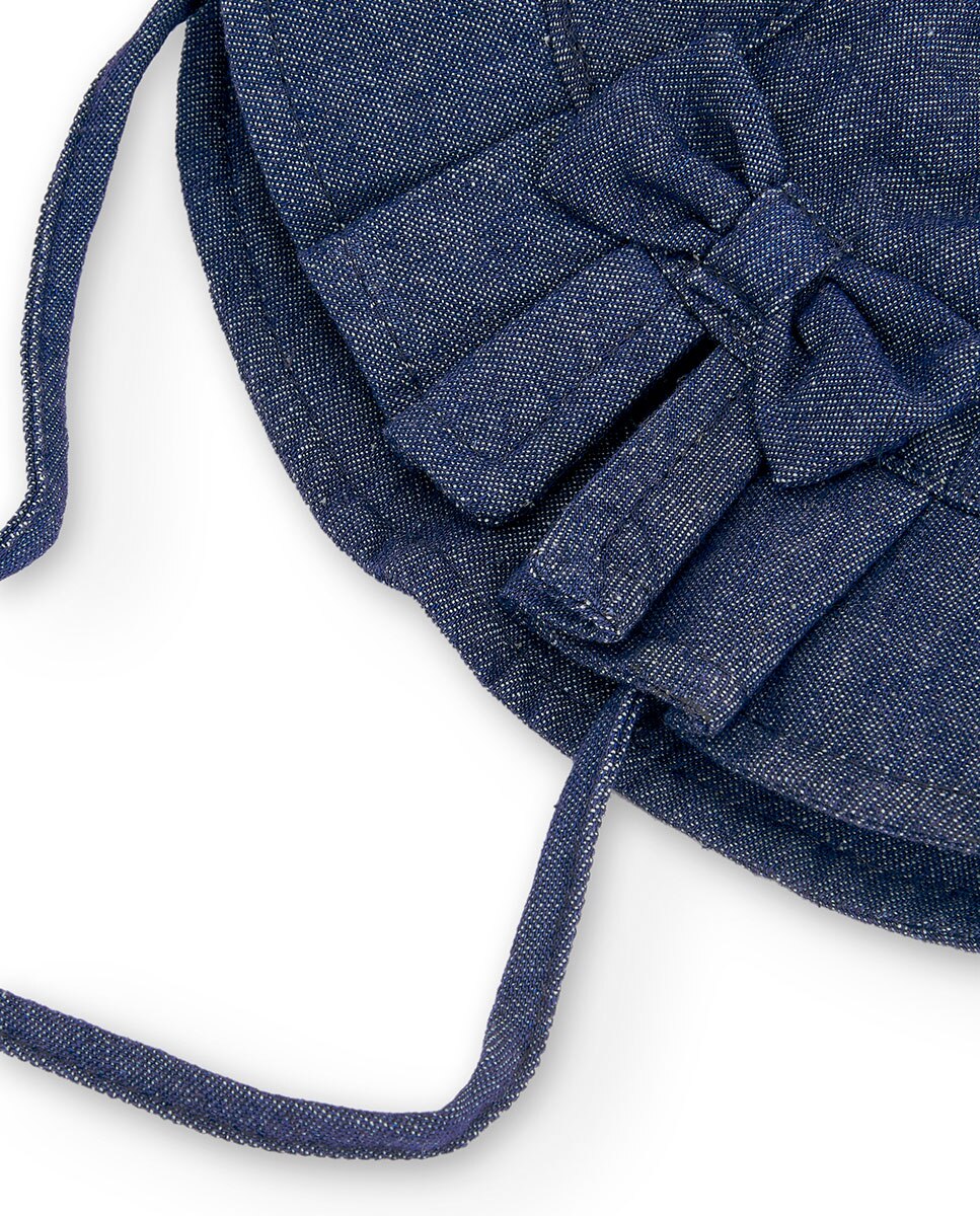 Boné de Tecido com Orelhas Azul denim-3