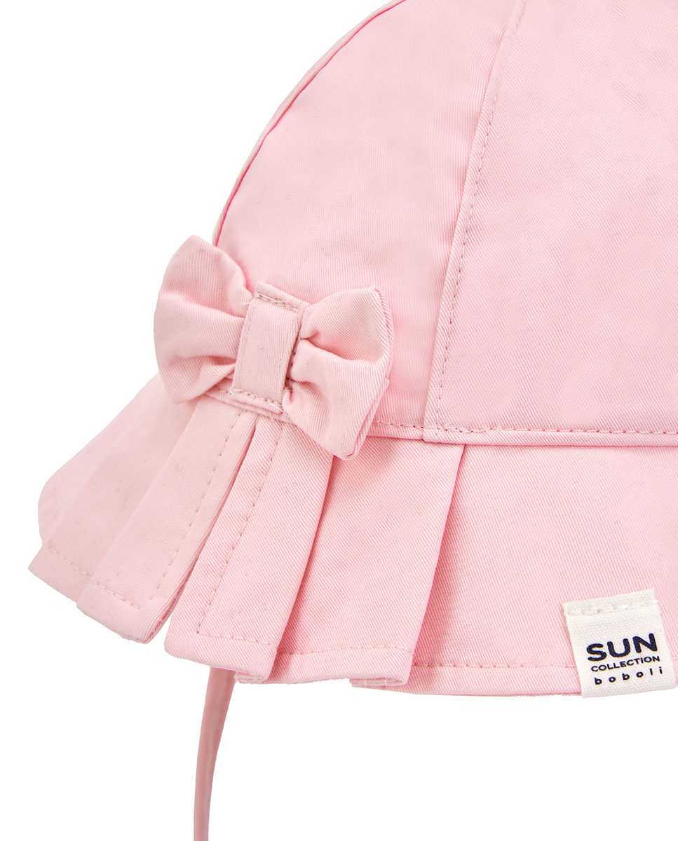 Boné de Bebé Liso com Cordão Ajustável Rosa-2