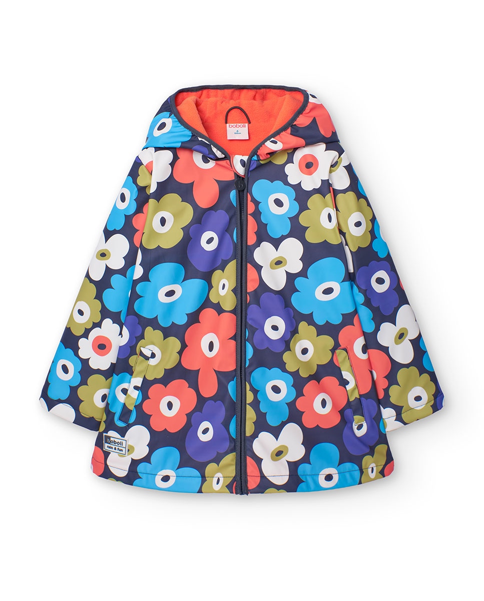 Imagem 0 de Impermeável Infantil com Capuz e Estampado Floral