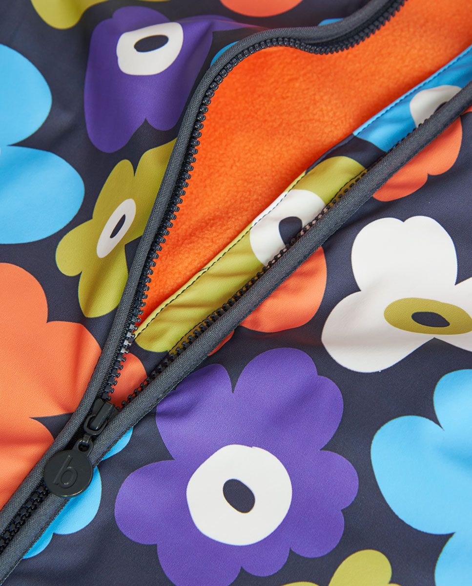 Impermeável Infantil com Capuz e Estampado Floral Multicolor-3