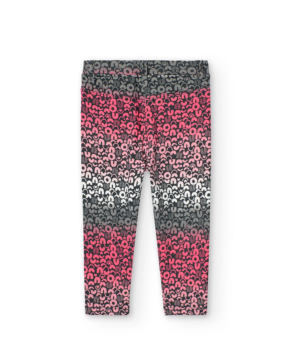 Calças Infantil de Felpa Estampadas com Cintura Elástica Multicolor-2