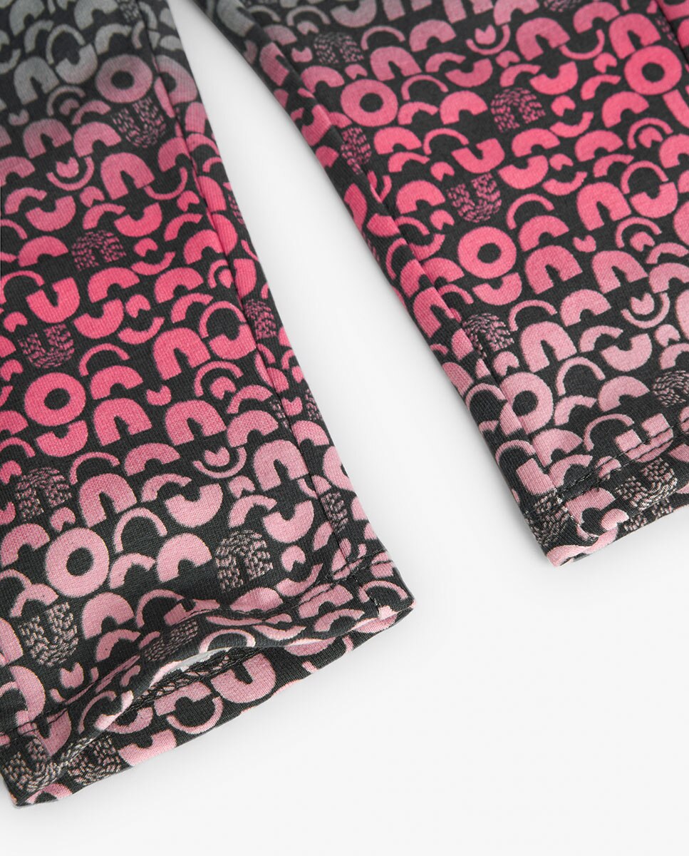 Calças Infantil de Felpa Estampadas com Cintura Elástica Multicolor-4