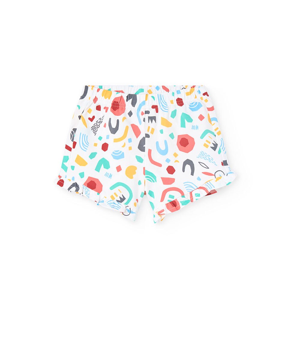 Pijama Curto com Folhos Rosa-4