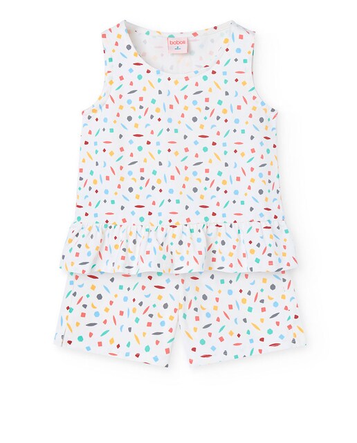 Imagem 0 de Pijama para Bebé Curto com Estampado Geométrico