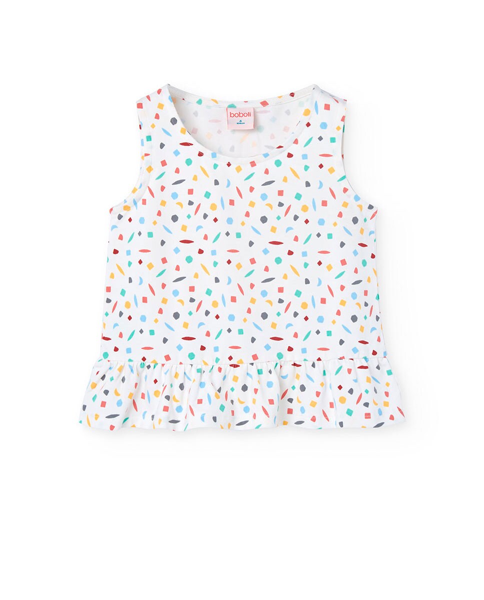 Pijama para Bebé Curto com Estampado Geométrico Multicolor-3