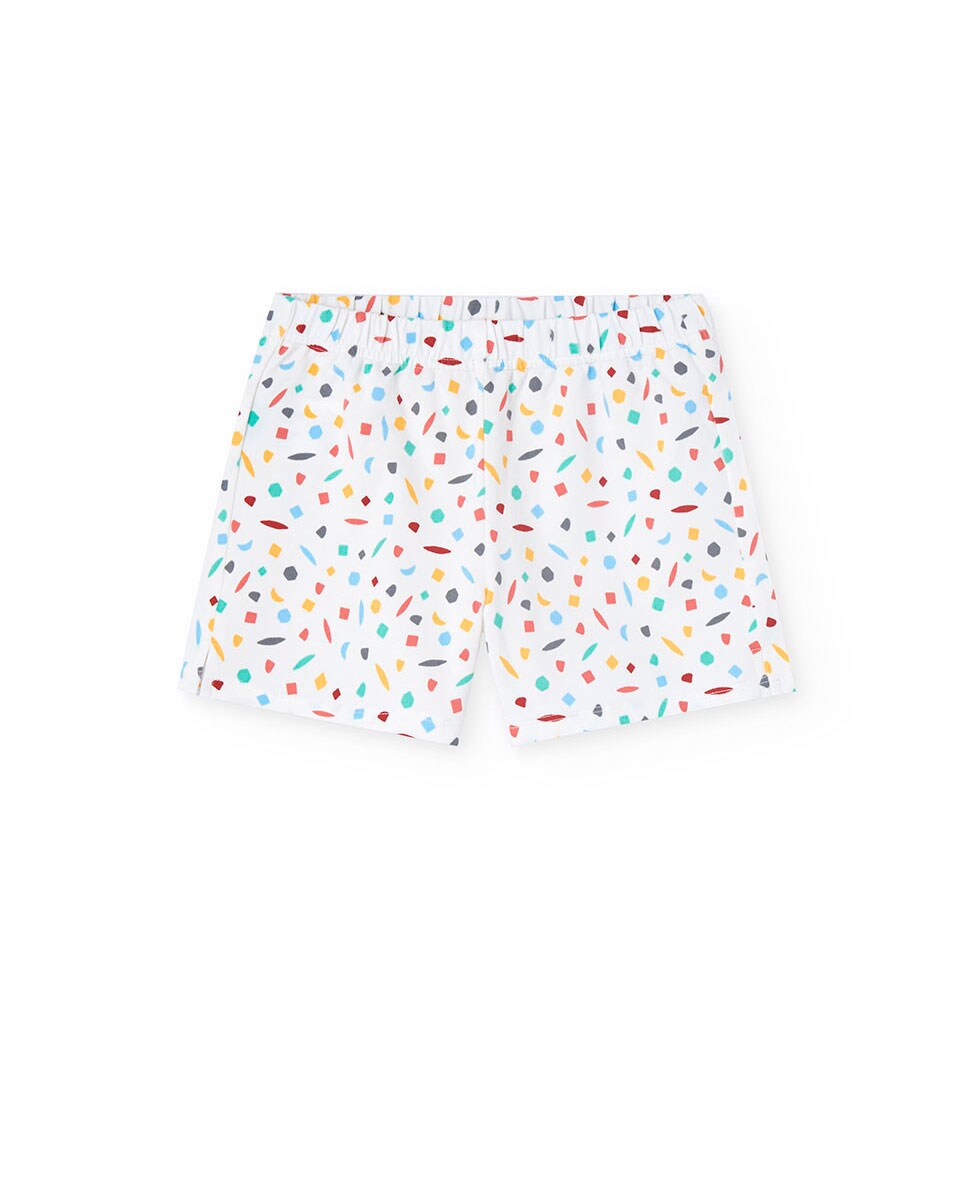 Pijama para Bebé Curto com Estampado Geométrico Multicolor-4