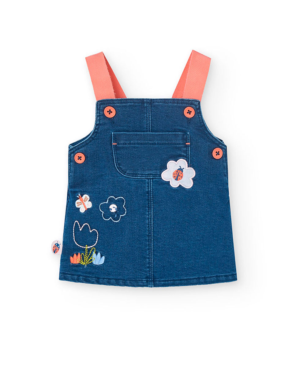 Conjunto para Bebé de Body de Manga Curta e Pichi com Estampado de Flores Boboli Rosa-4