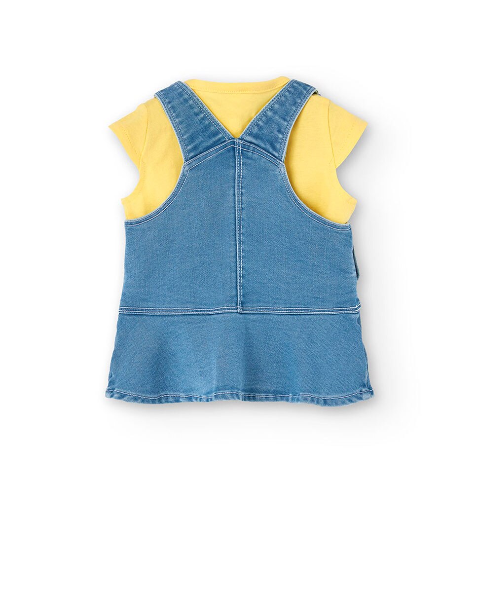 Conjunto para Bebé de T-shirt de Manga Curta e Pichi Boboli Amarelo-2