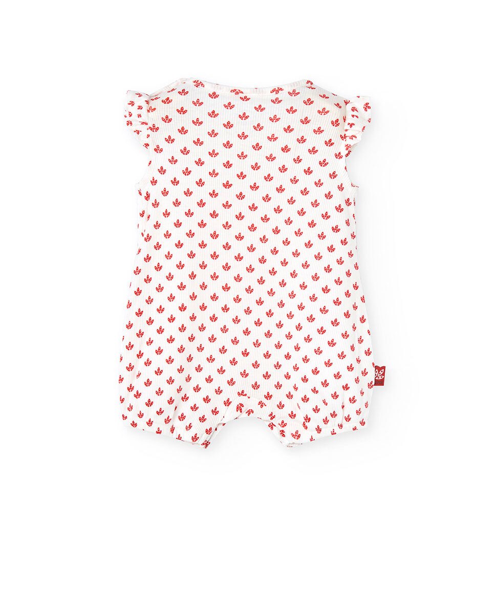 Babygrow para Bebé Microestampado de Algodão Boboli Branco-2